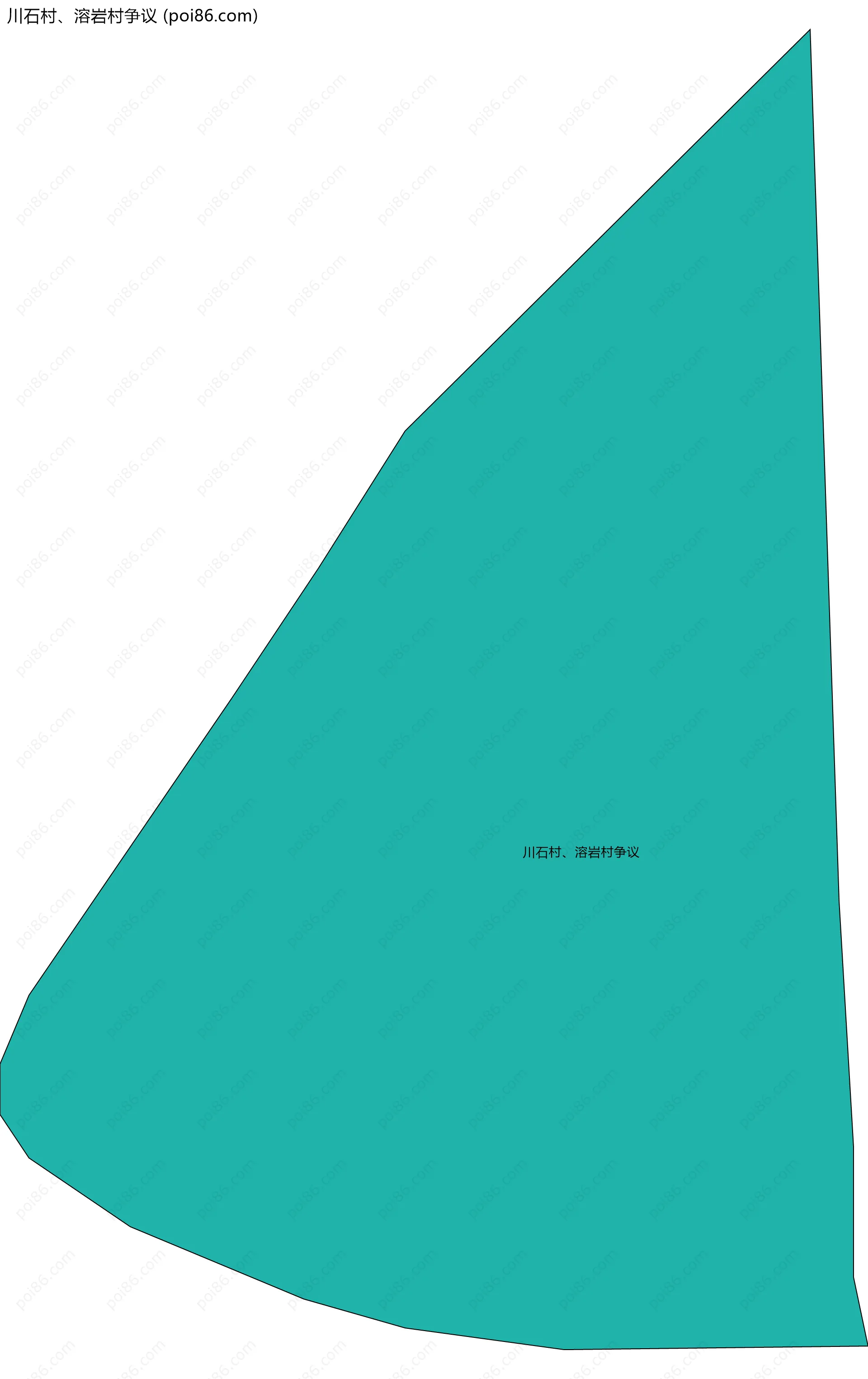 川石村、溶岩村争议边界地图