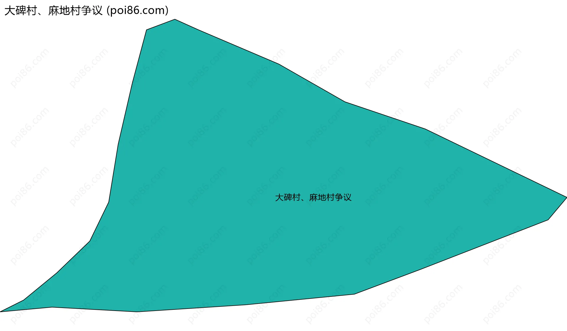 大碑村、麻地村争议边界地图