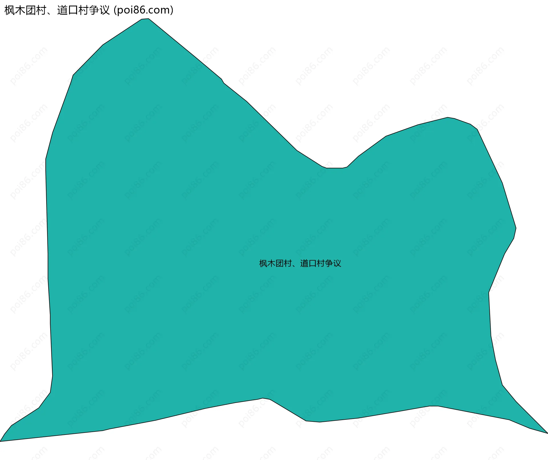 枫木团村、道口村争议边界地图