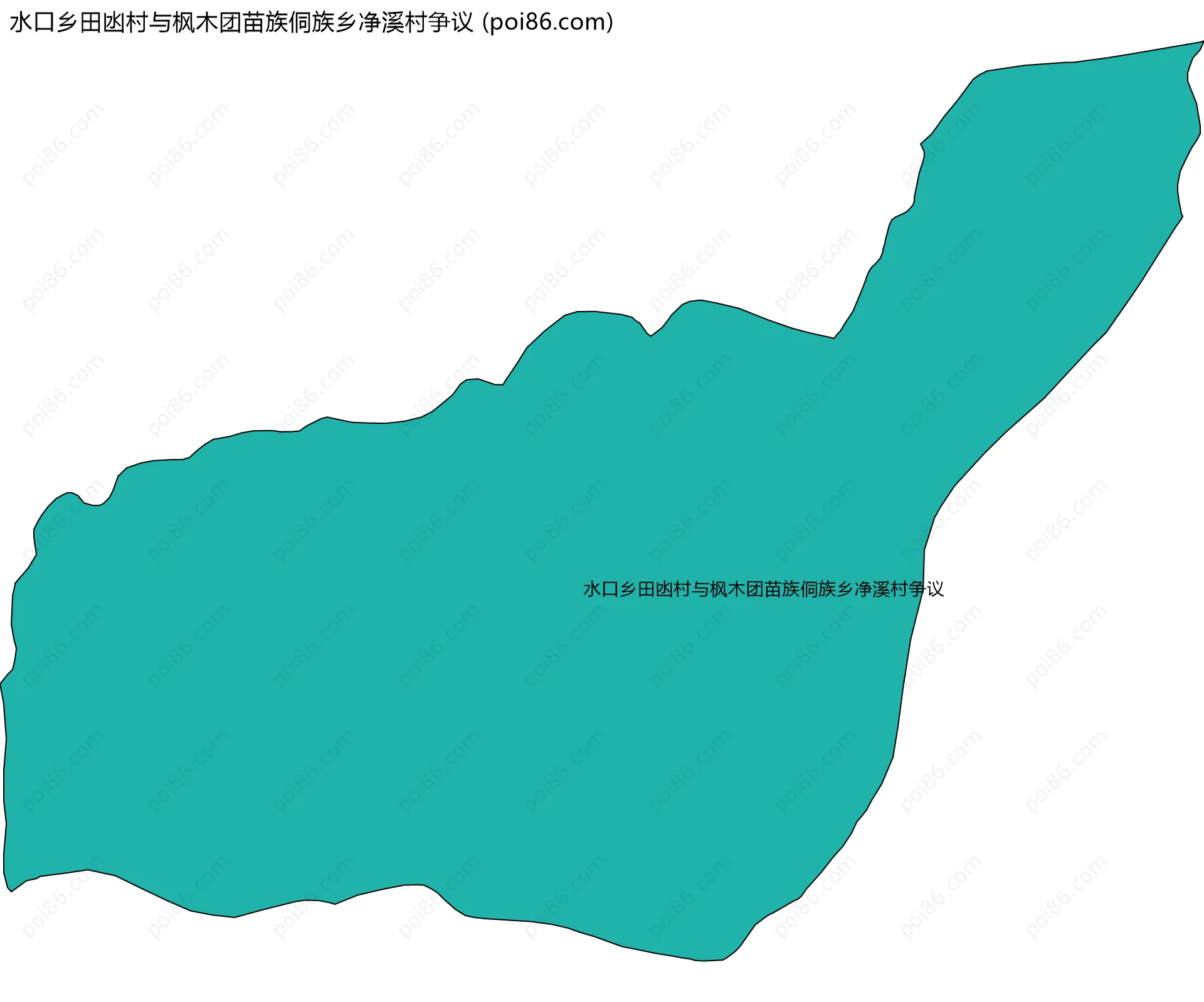 水口乡田凼村与枫木团苗族侗族乡净溪村争议边界地图