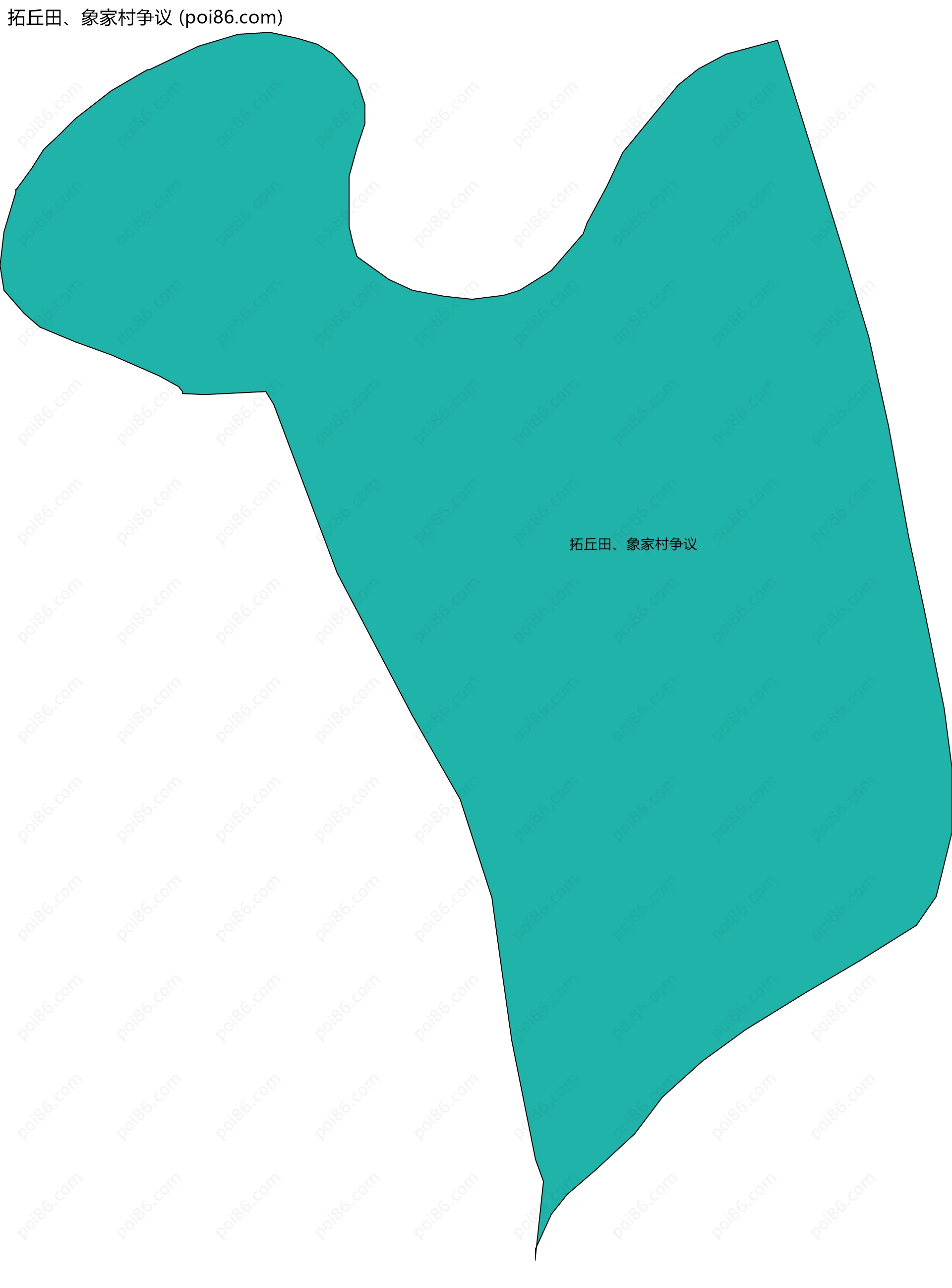 拓丘田、象家村争议边界地图