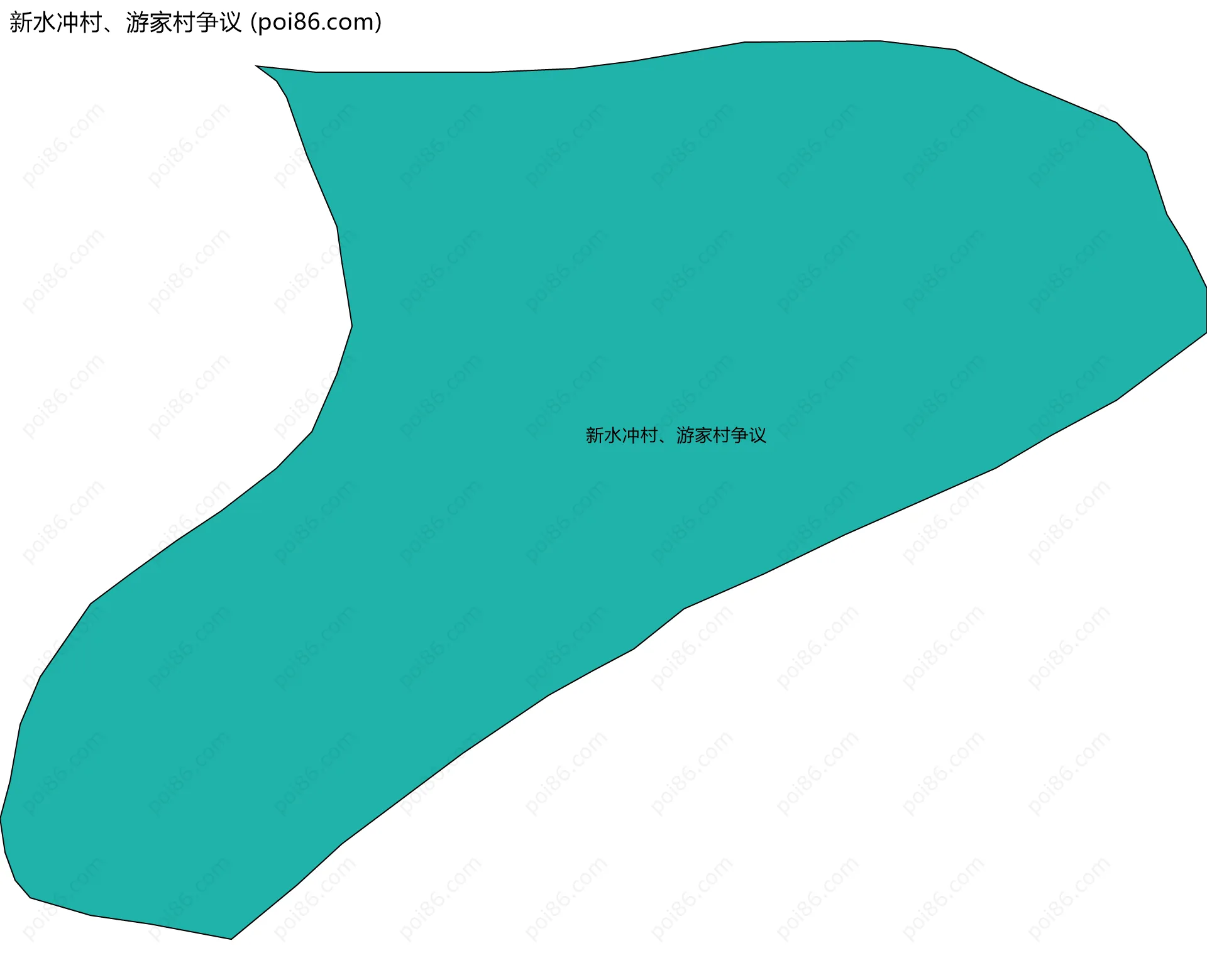 新水冲村、游家村争议边界地图