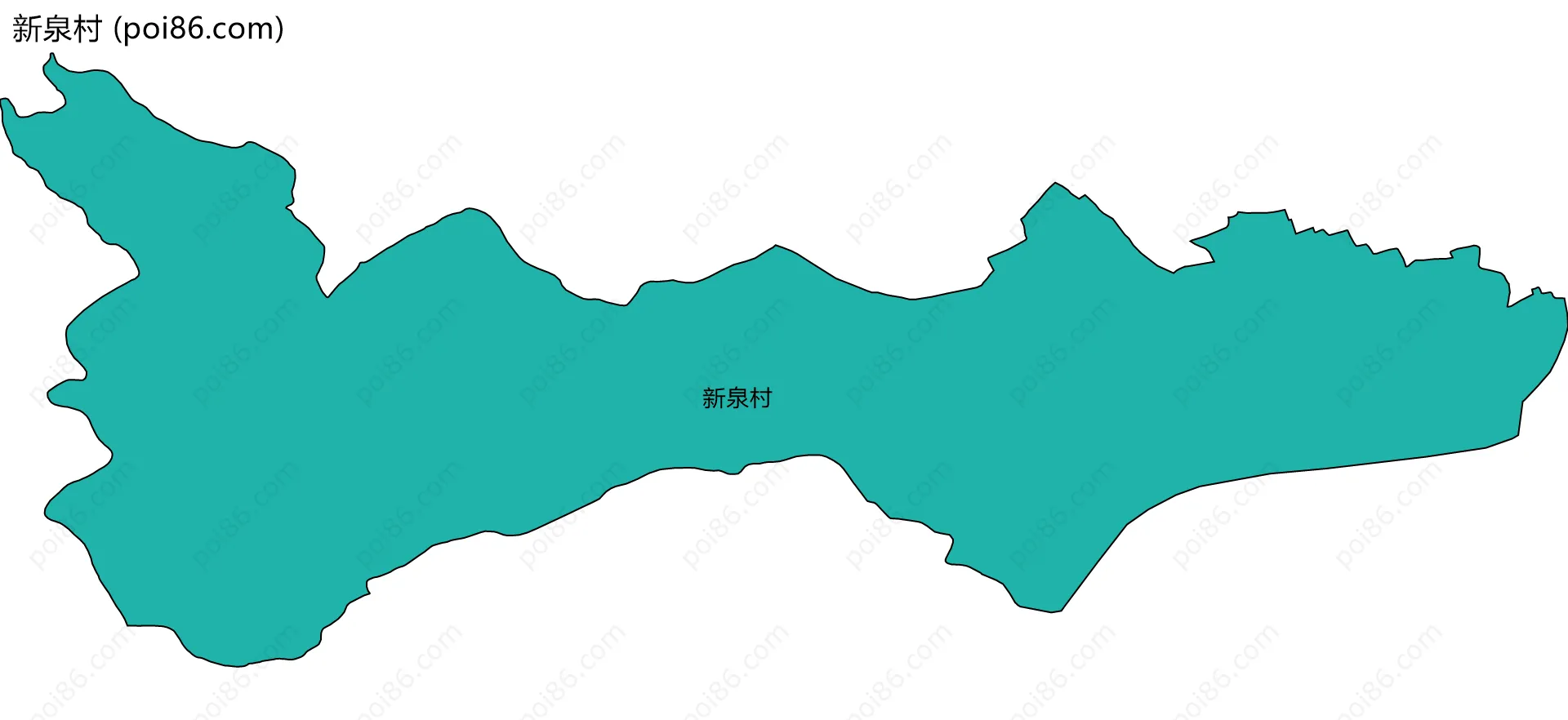 新泉村边界地图