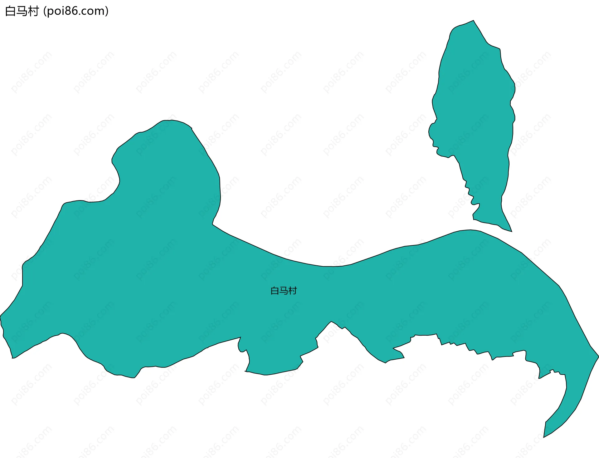 白马村边界地图