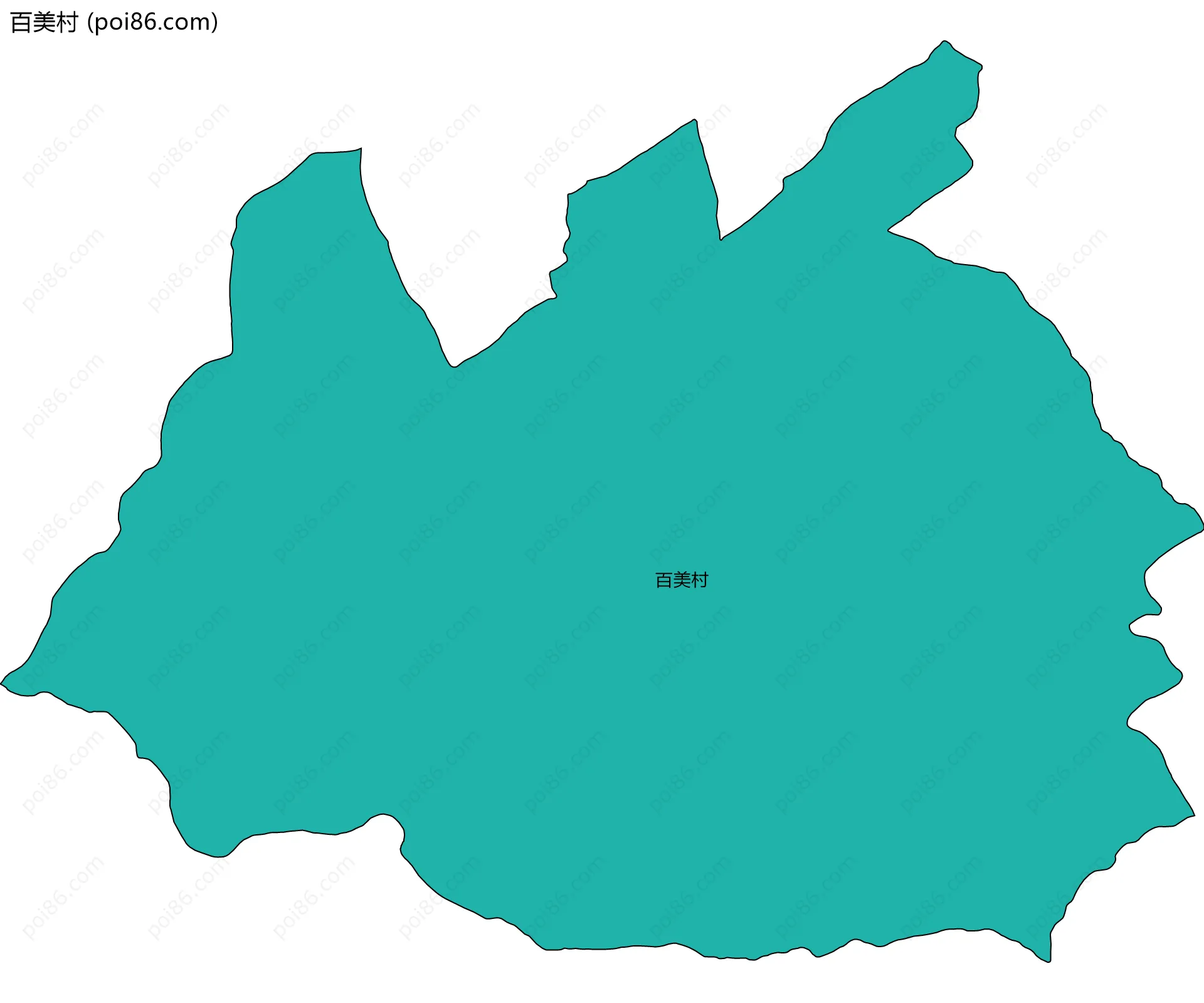 百美村边界地图