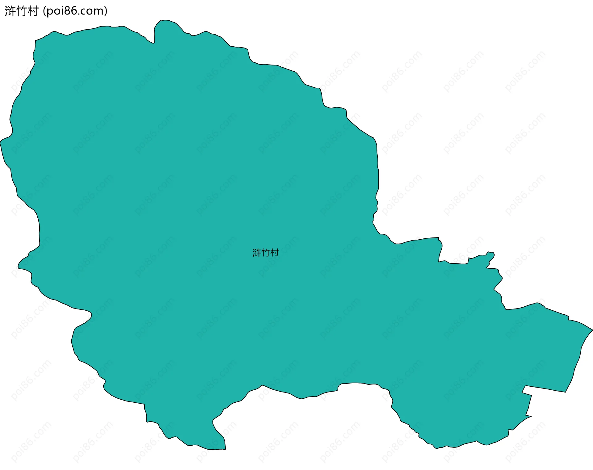 浒竹村边界地图