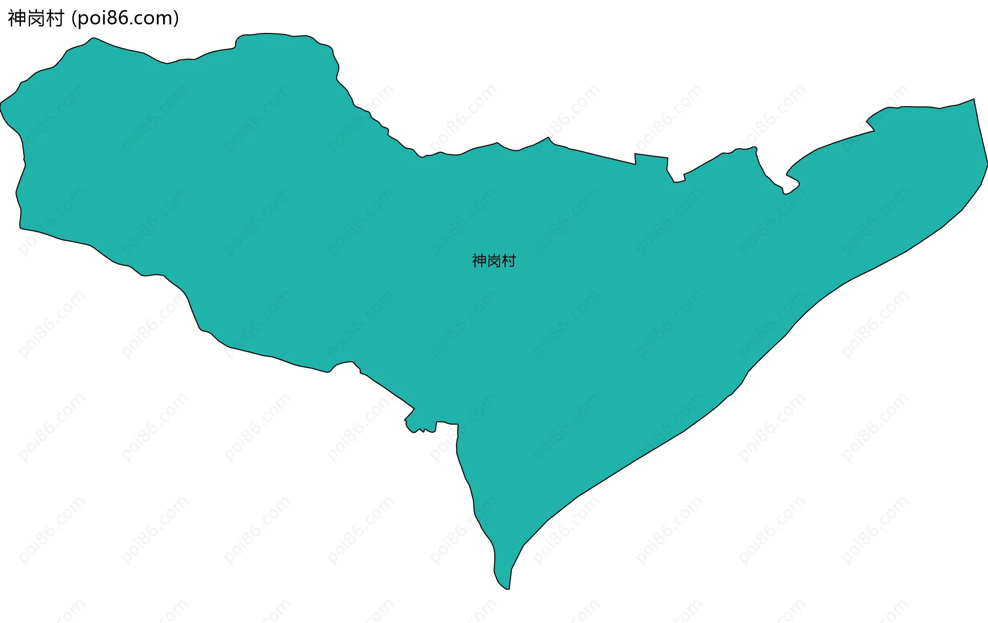 神岗村边界地图
