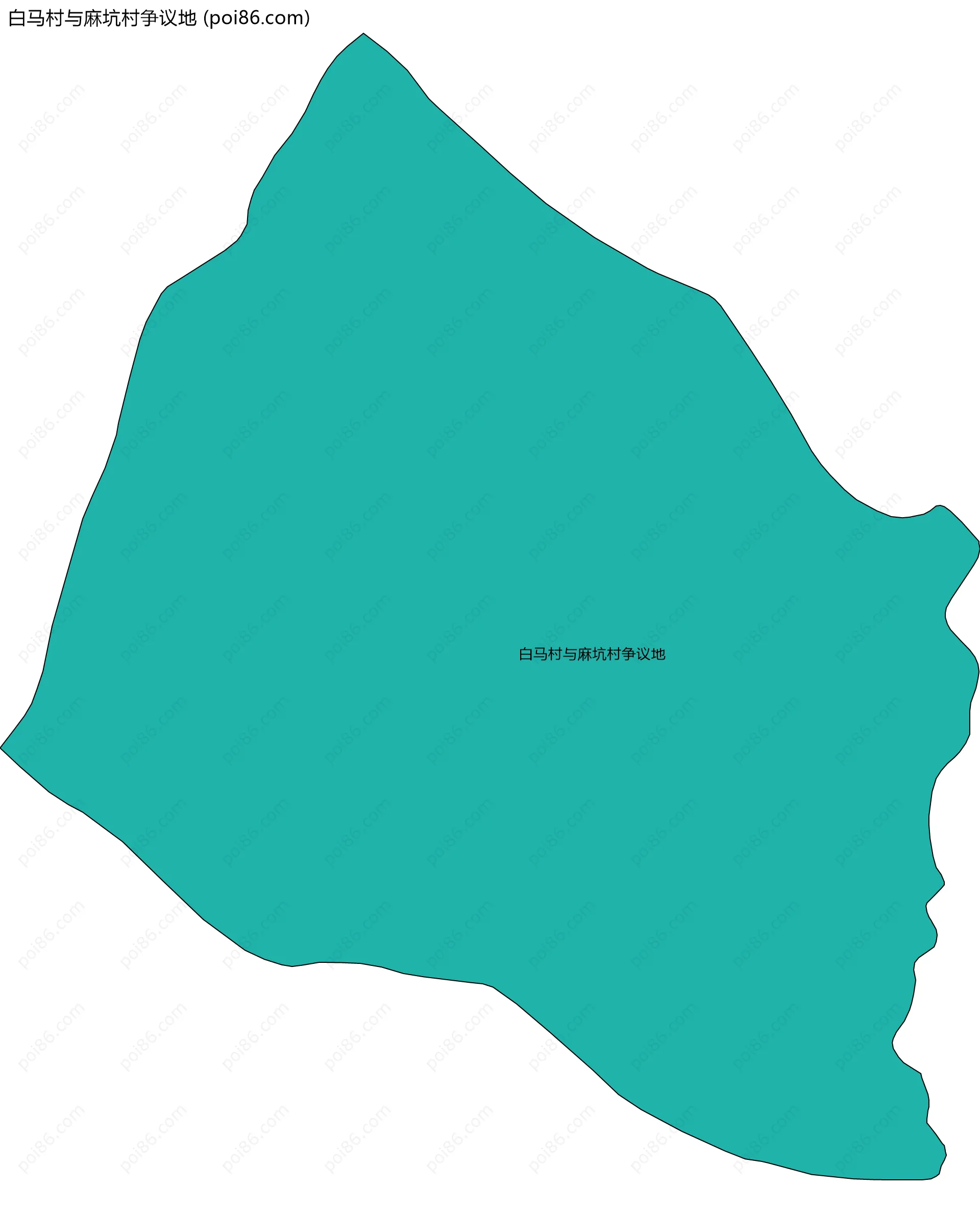 白马村与麻坑村争议地边界地图