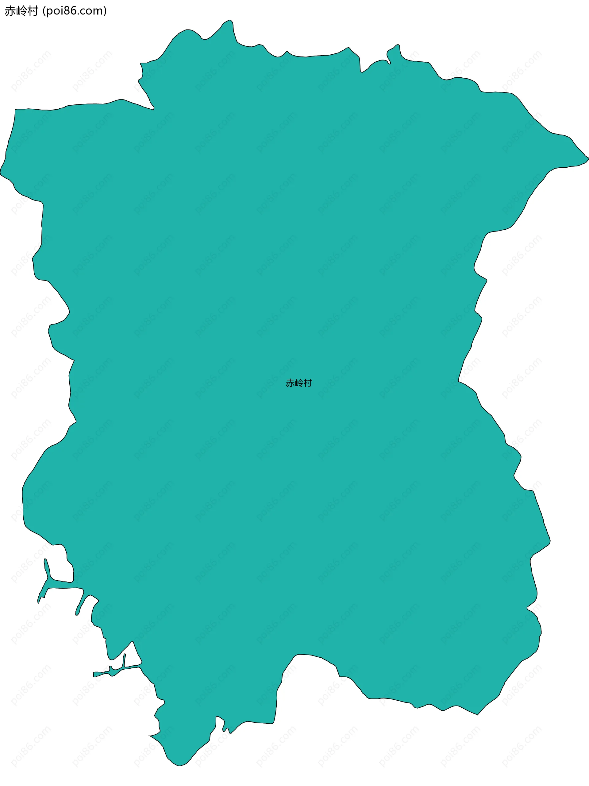 赤岭村边界地图