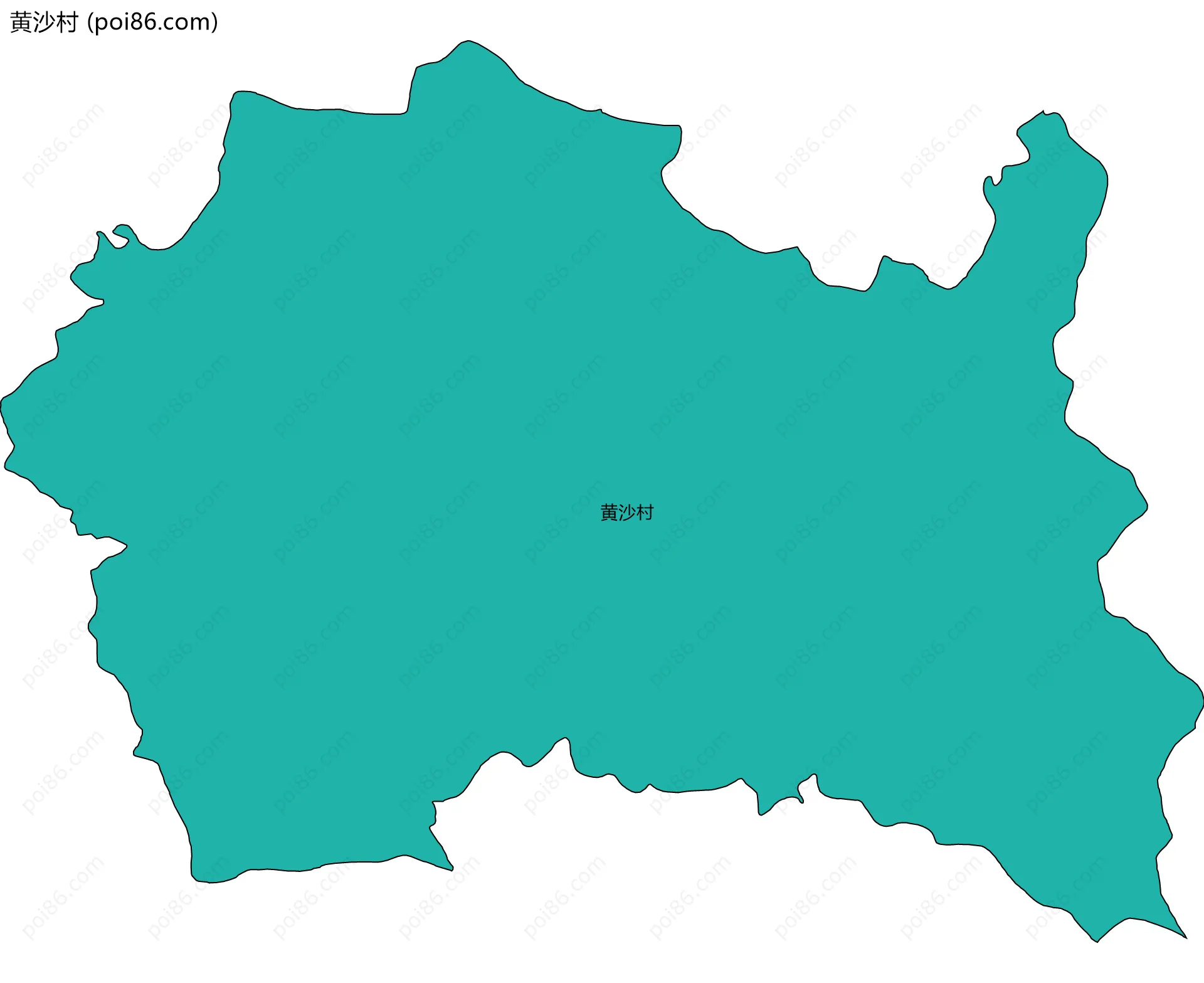 黄沙村边界地图