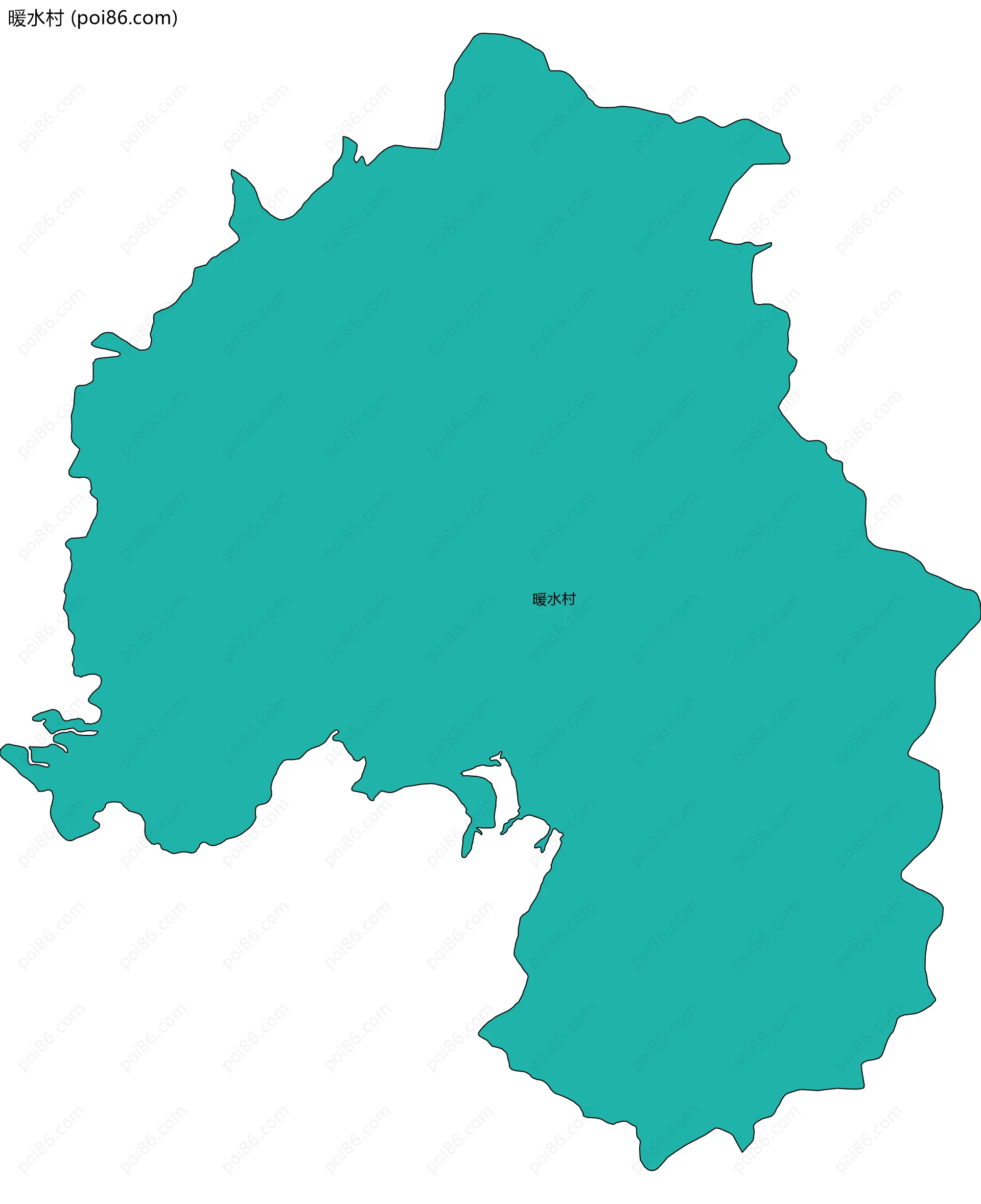 暖水村边界地图