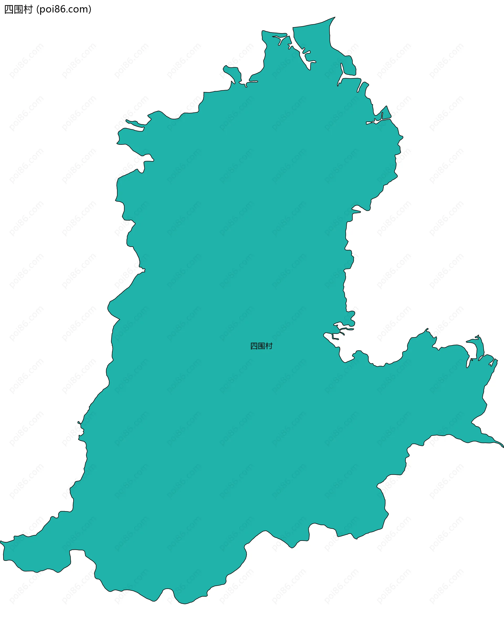 四围村边界地图