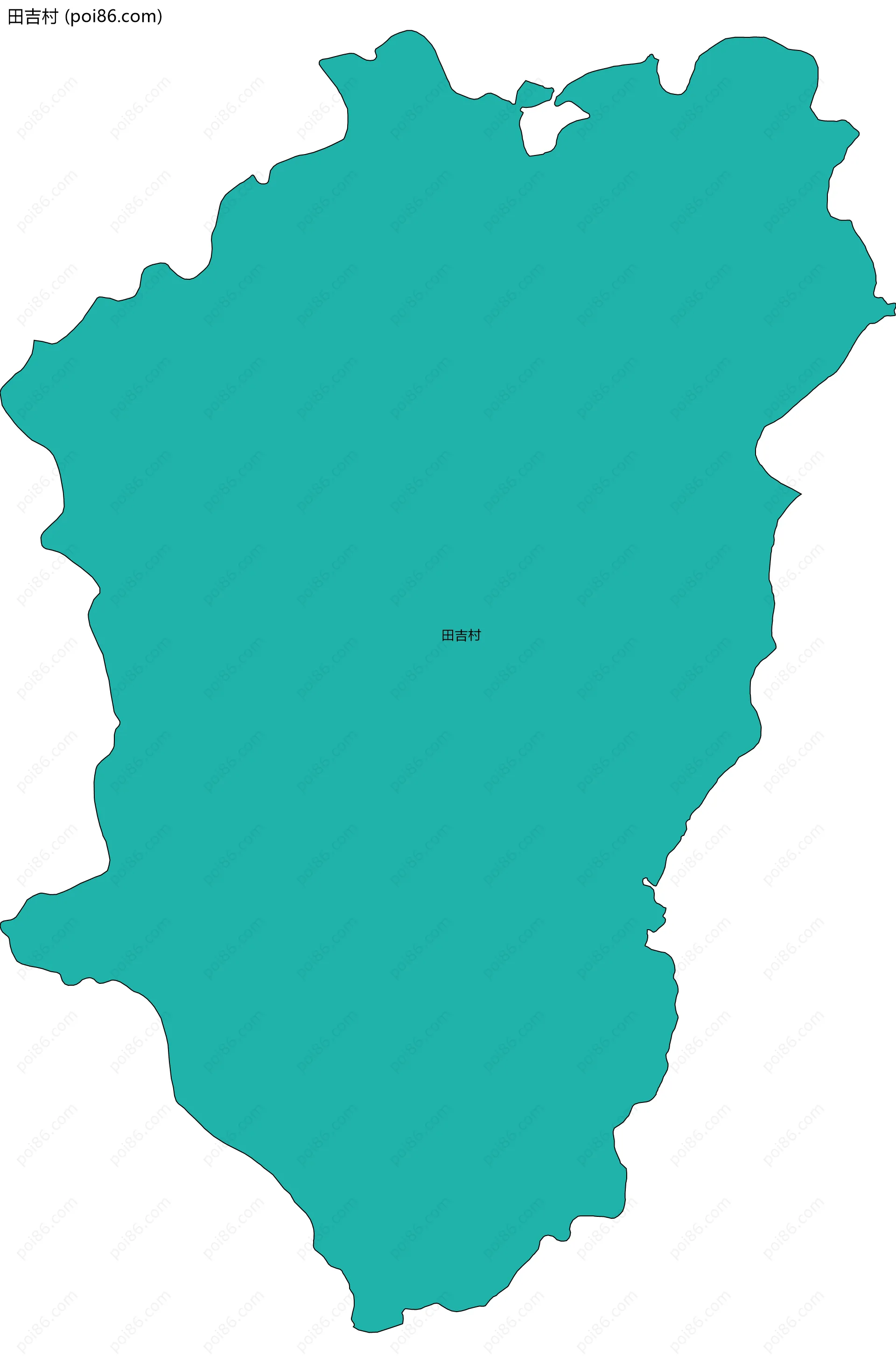 田吉村边界地图