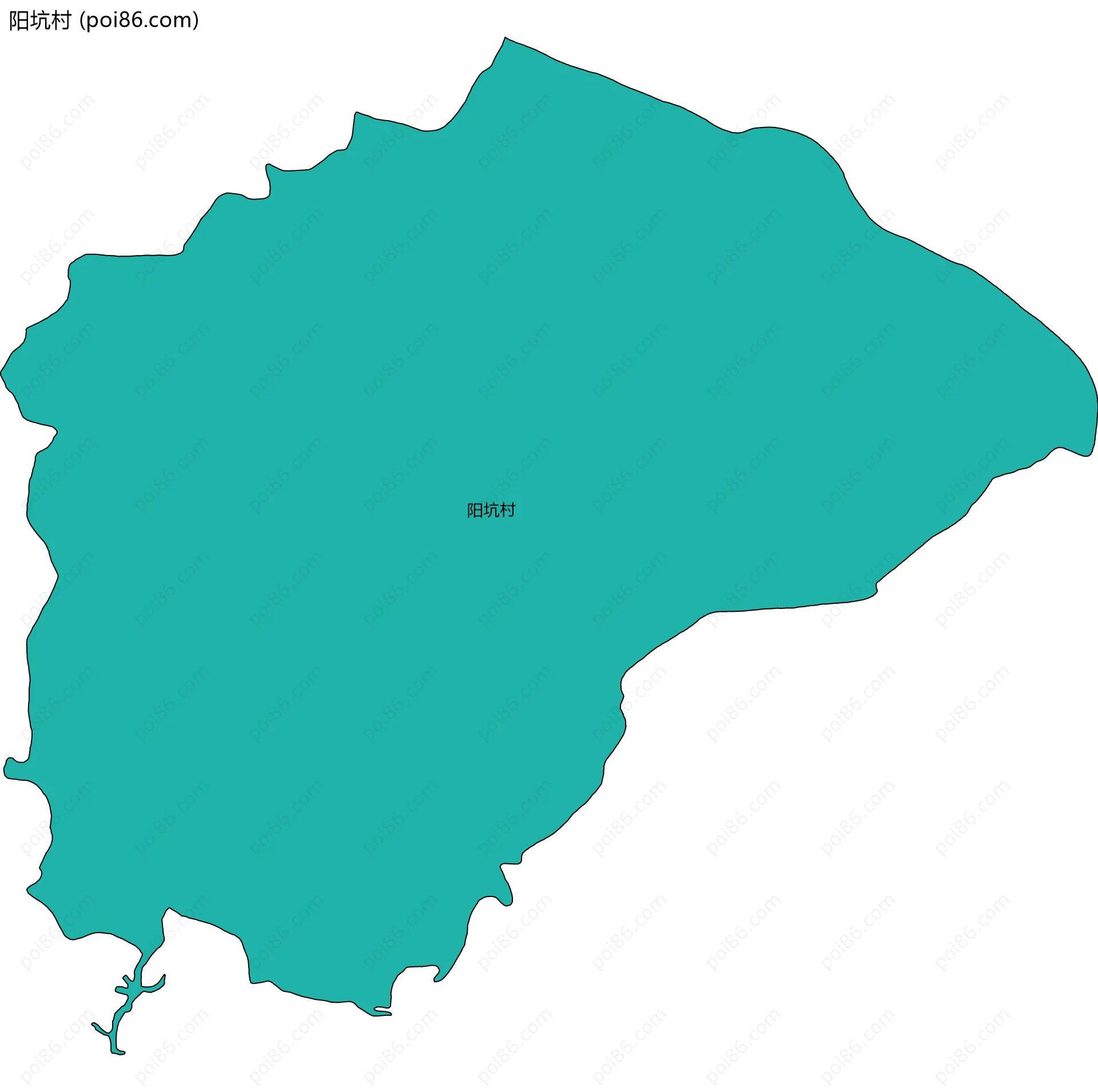 阳坑村边界地图