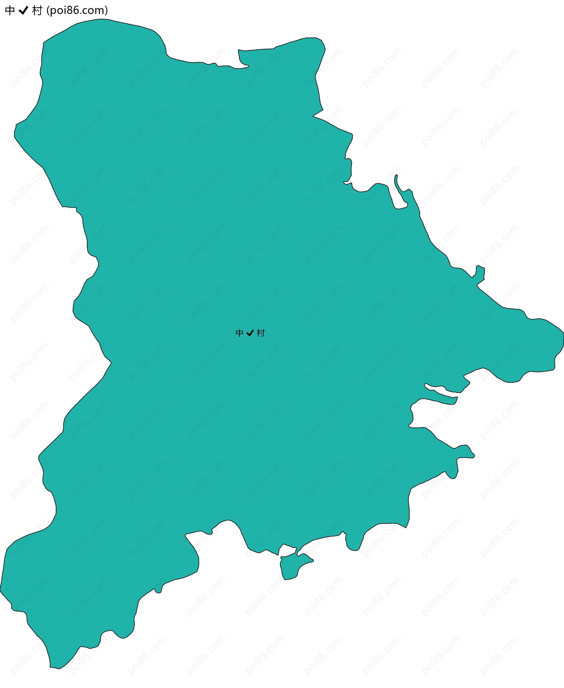 中村边界地图