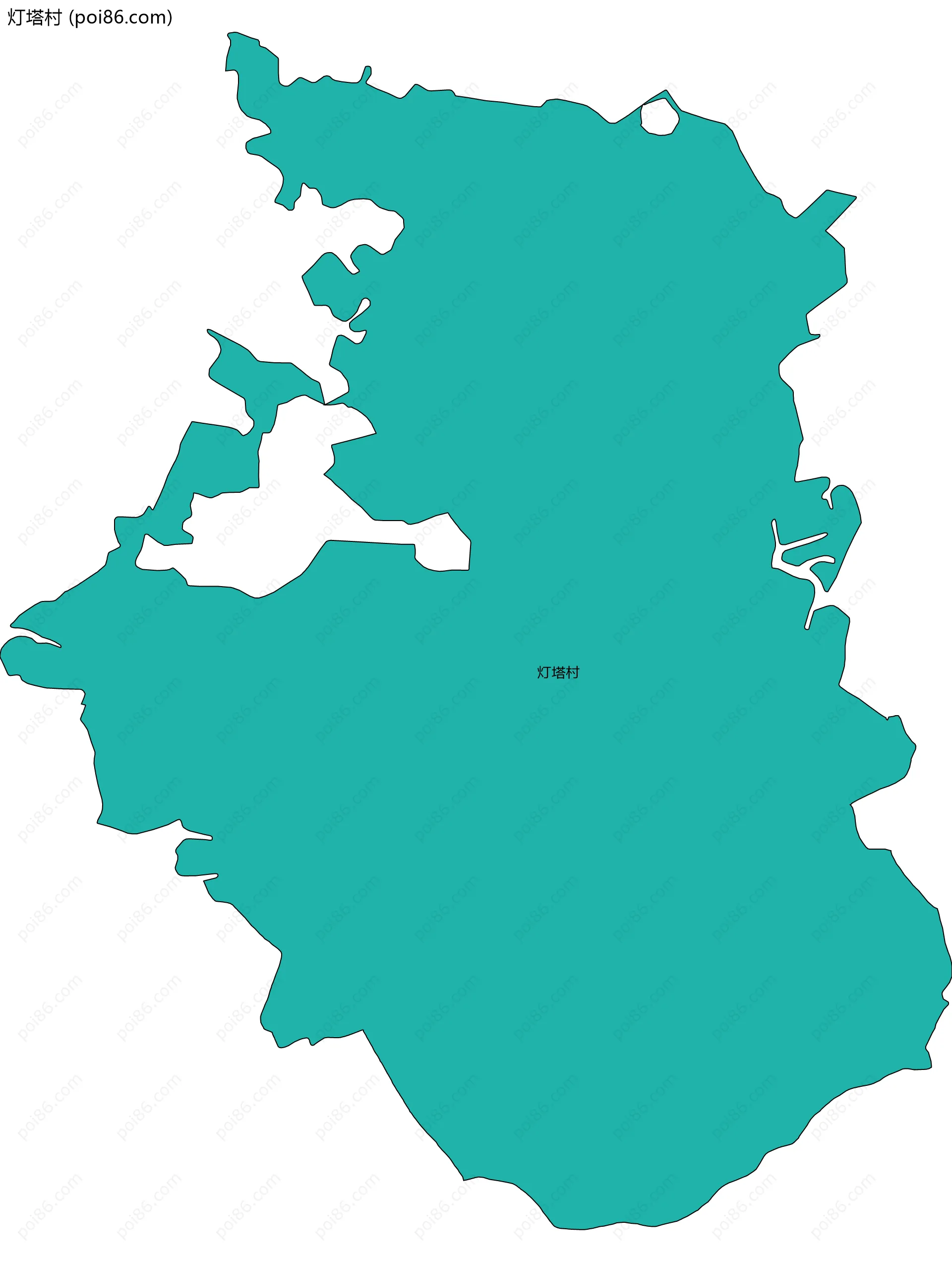 灯塔村边界地图