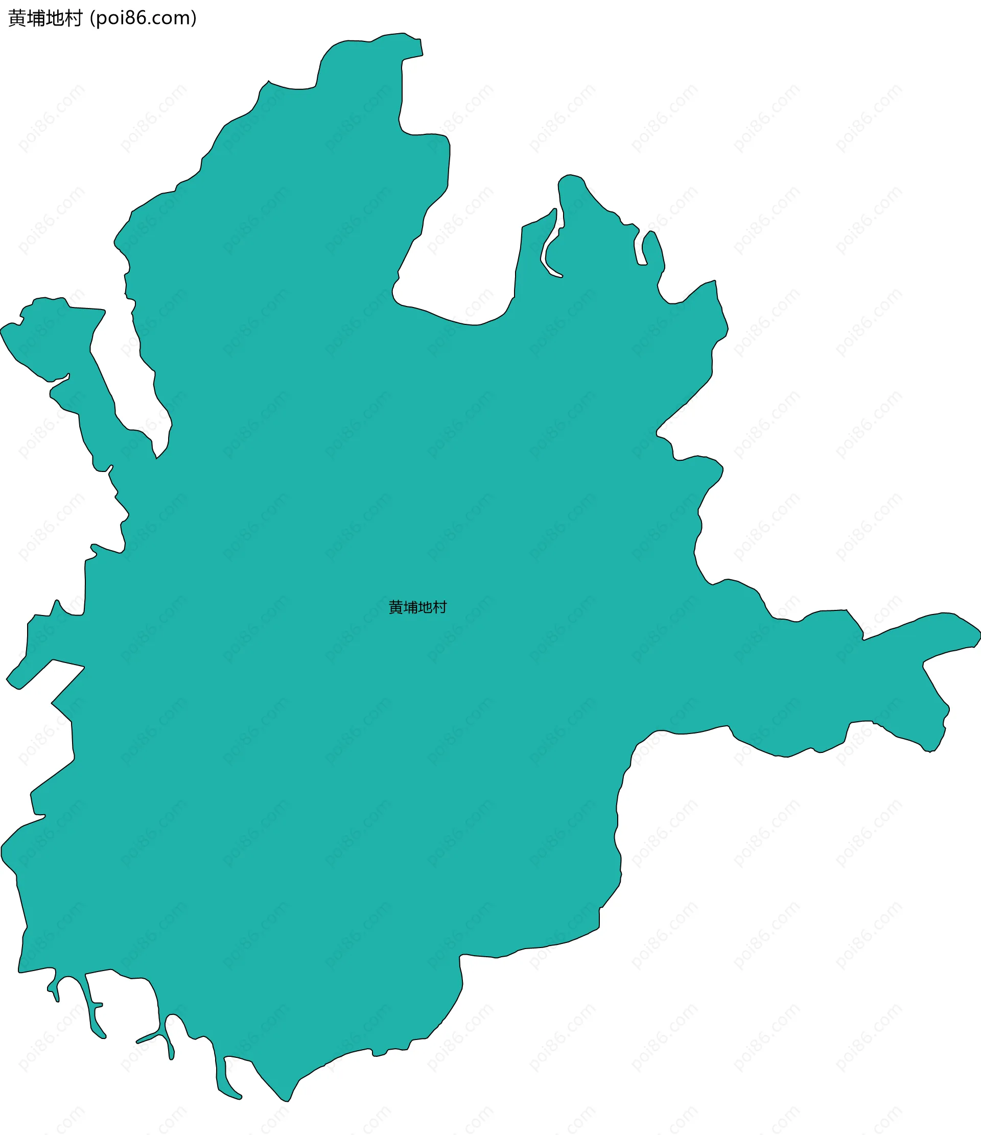 黄埔地村边界地图