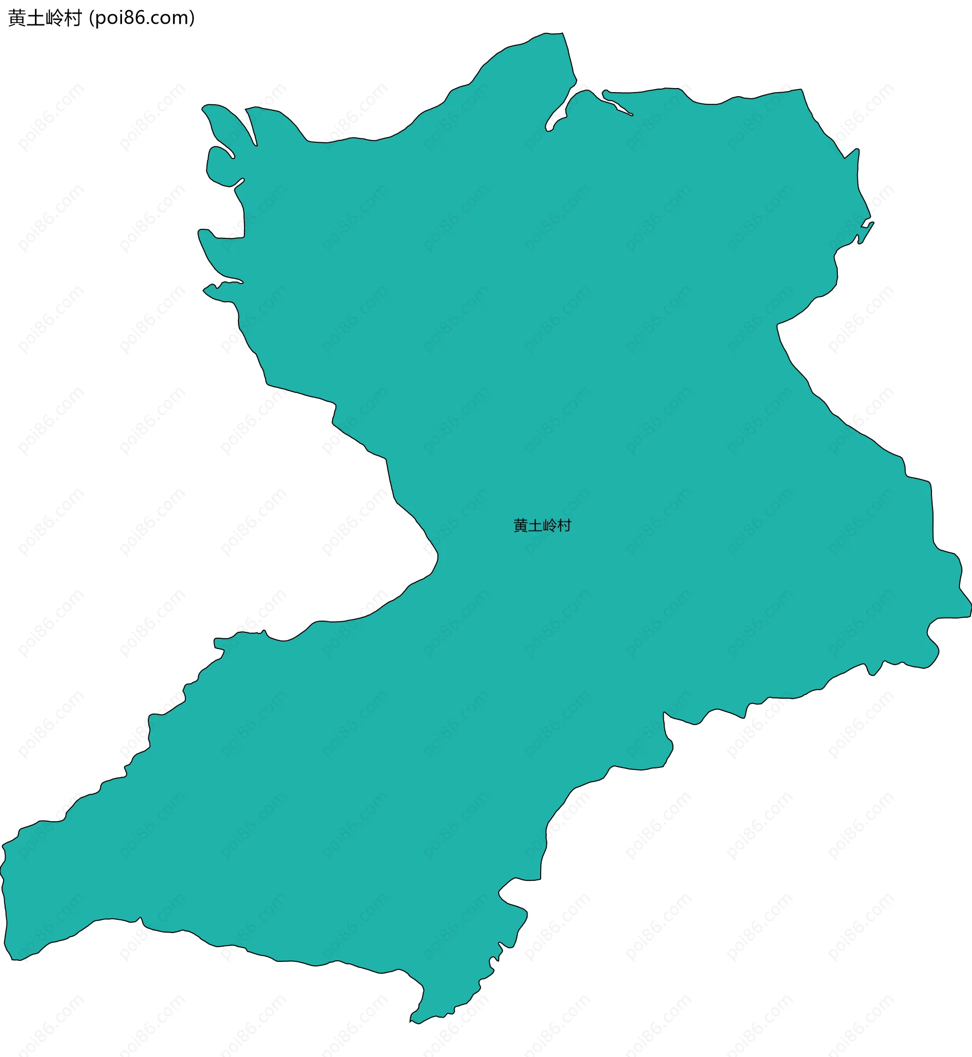 黄土岭村边界地图