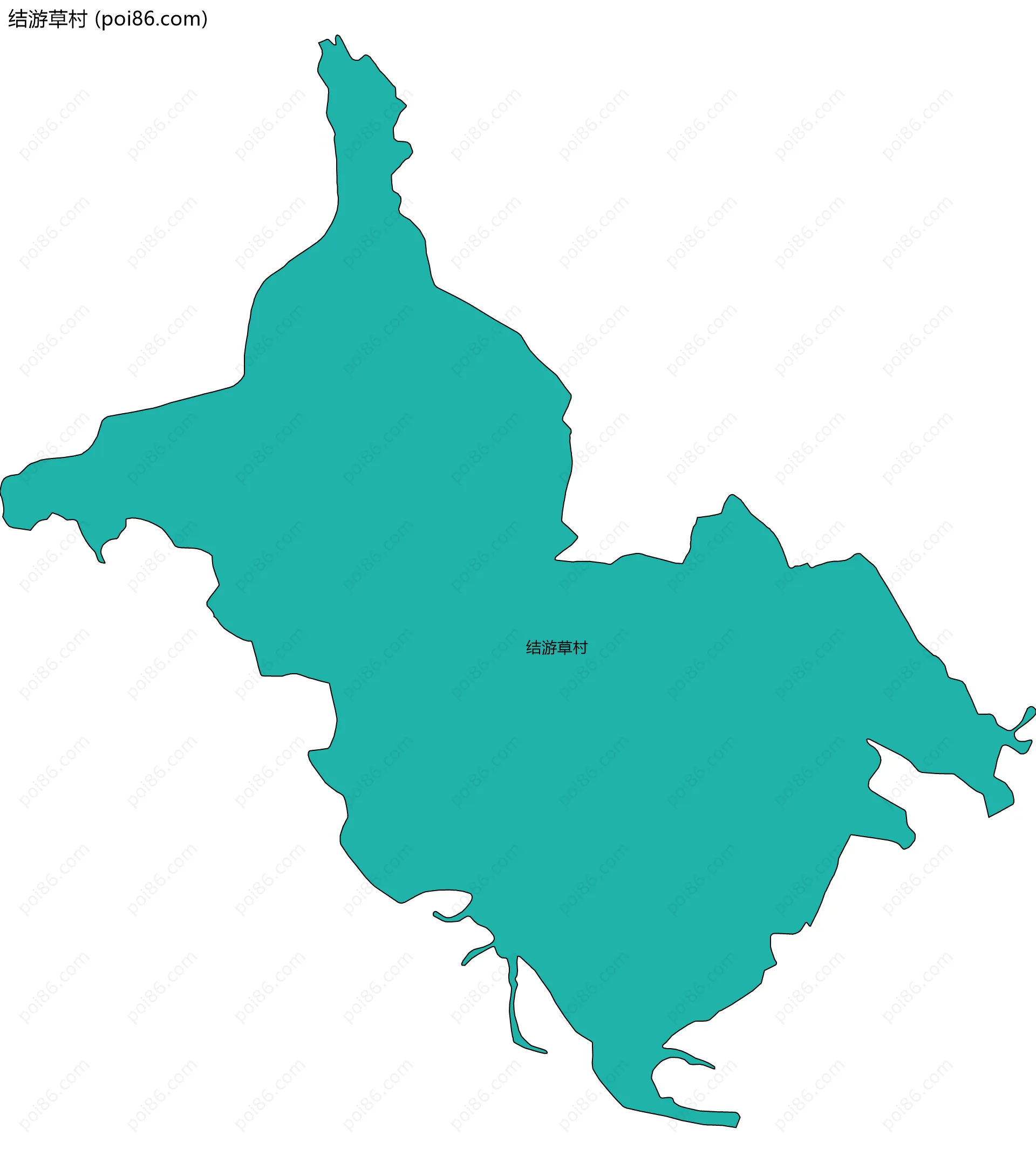 结游草村边界地图