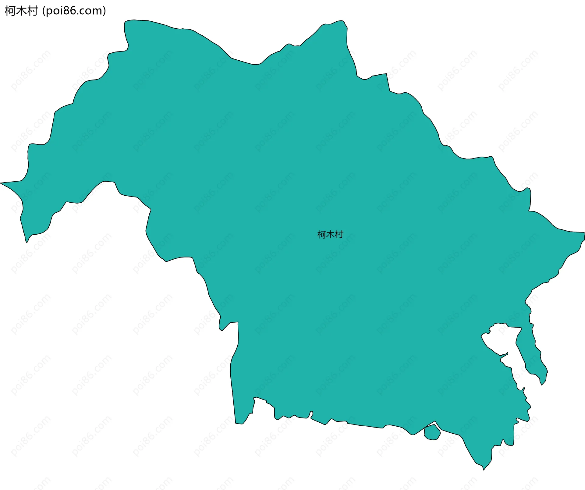 柯木村边界地图