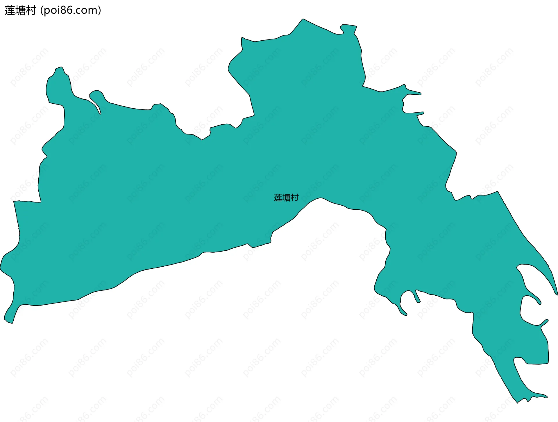 莲塘村边界地图