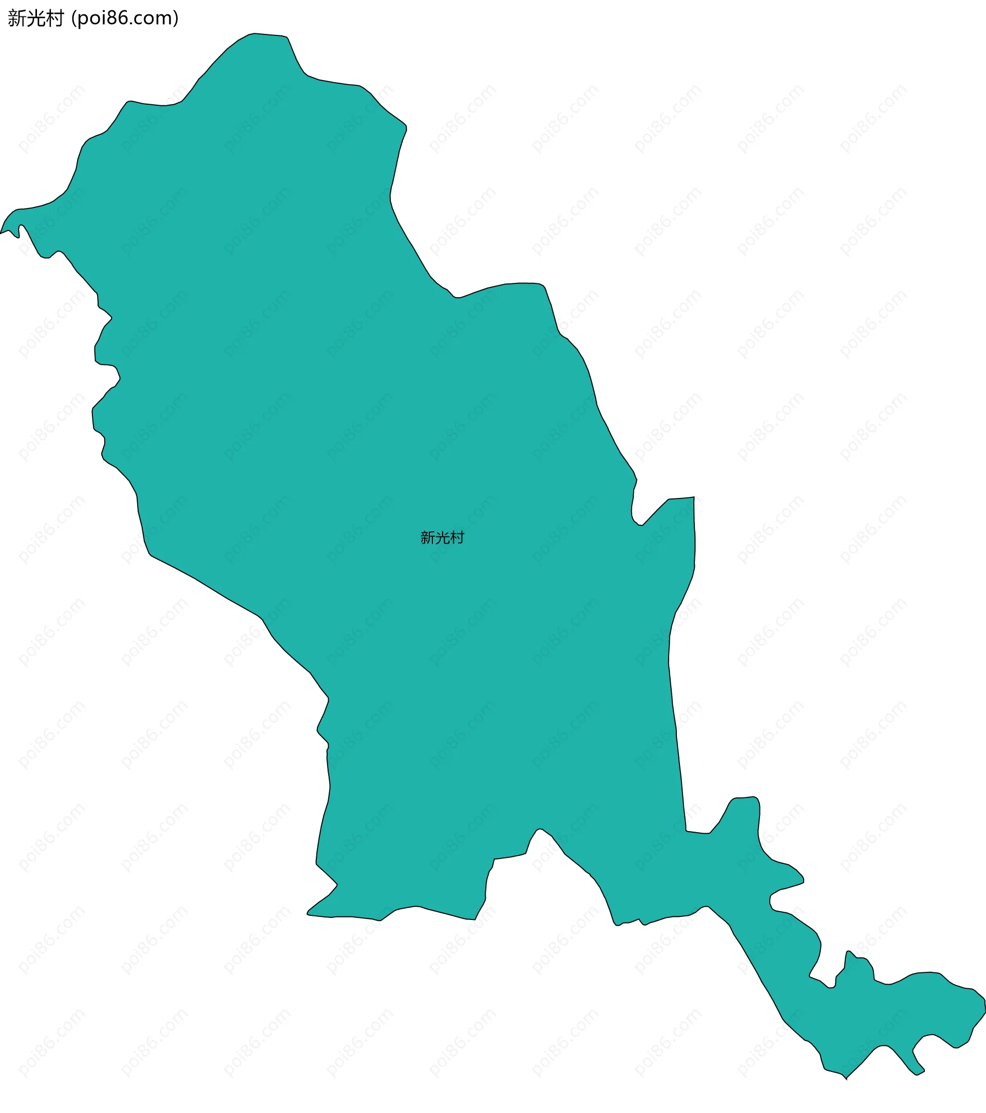 新光村边界地图