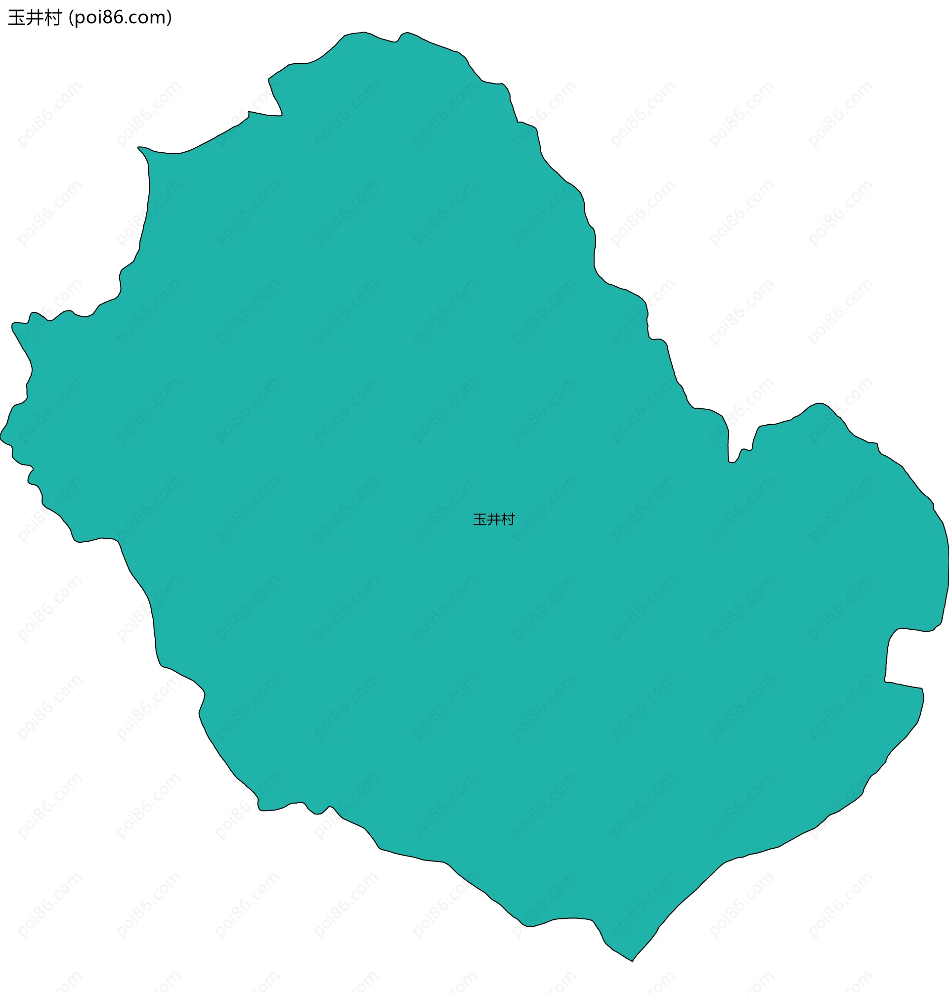 玉井村边界地图