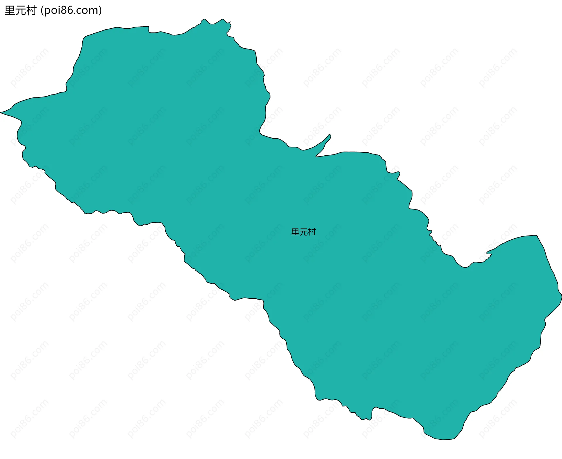 里元村边界地图