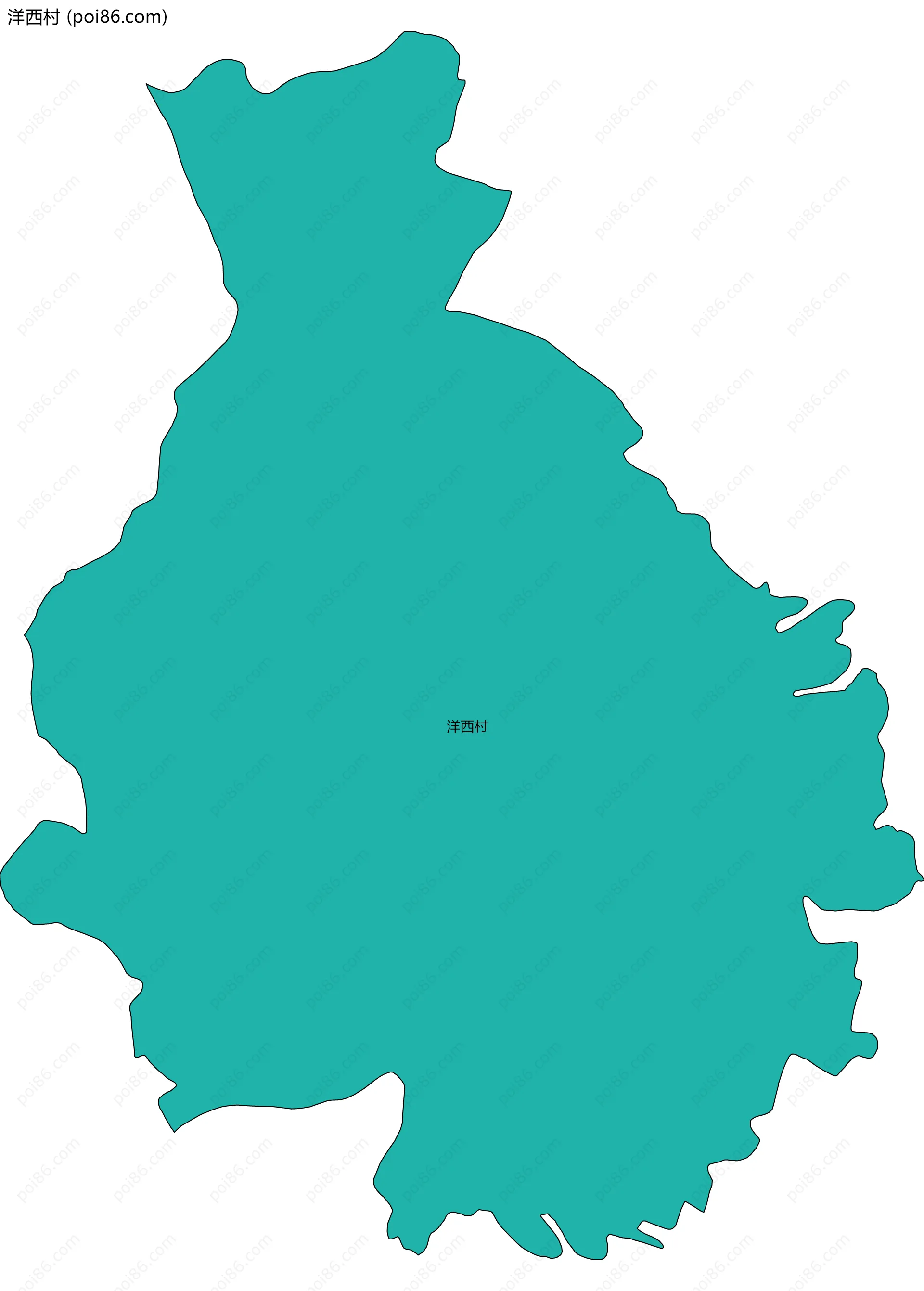 洋西村边界地图