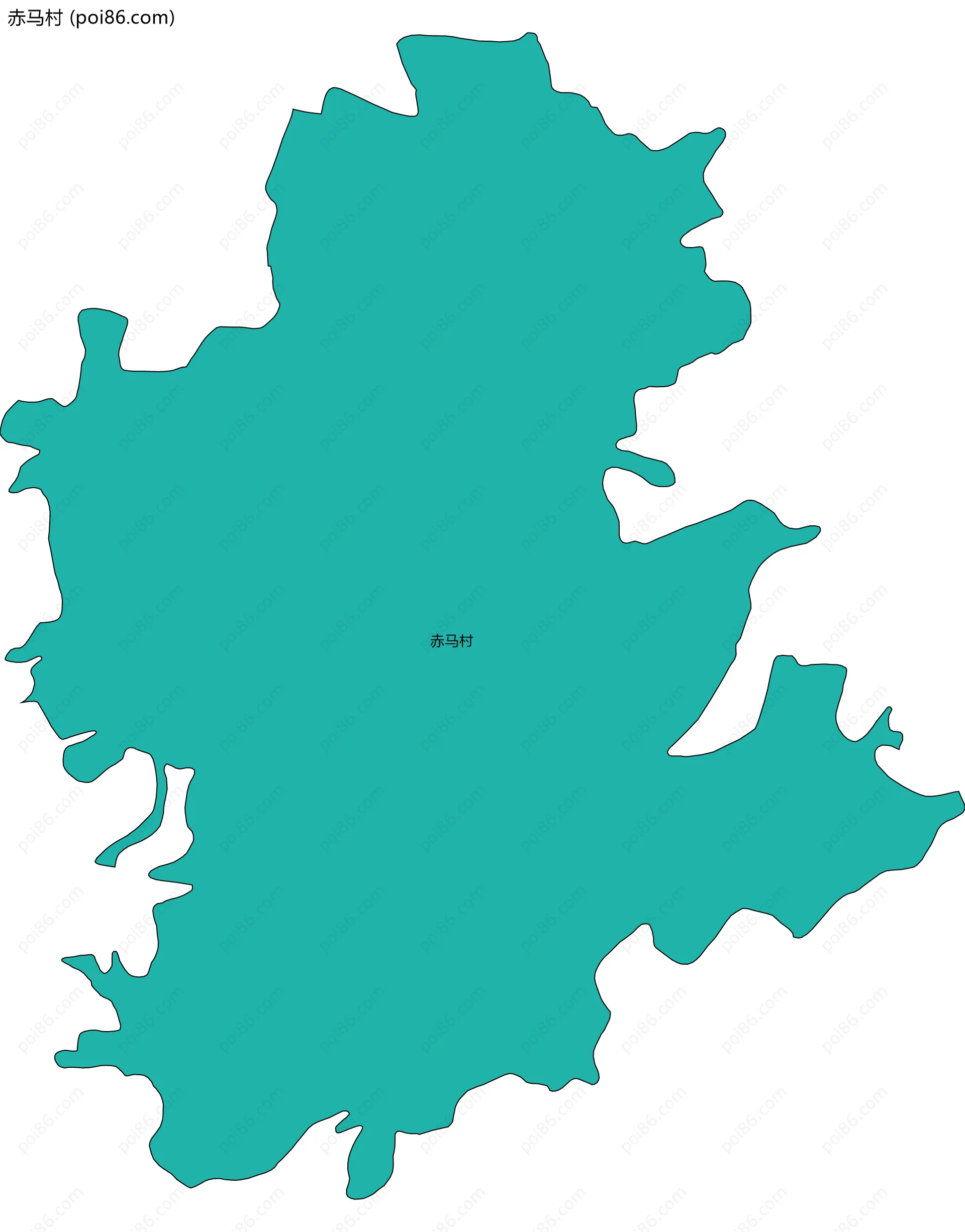 赤马村边界地图