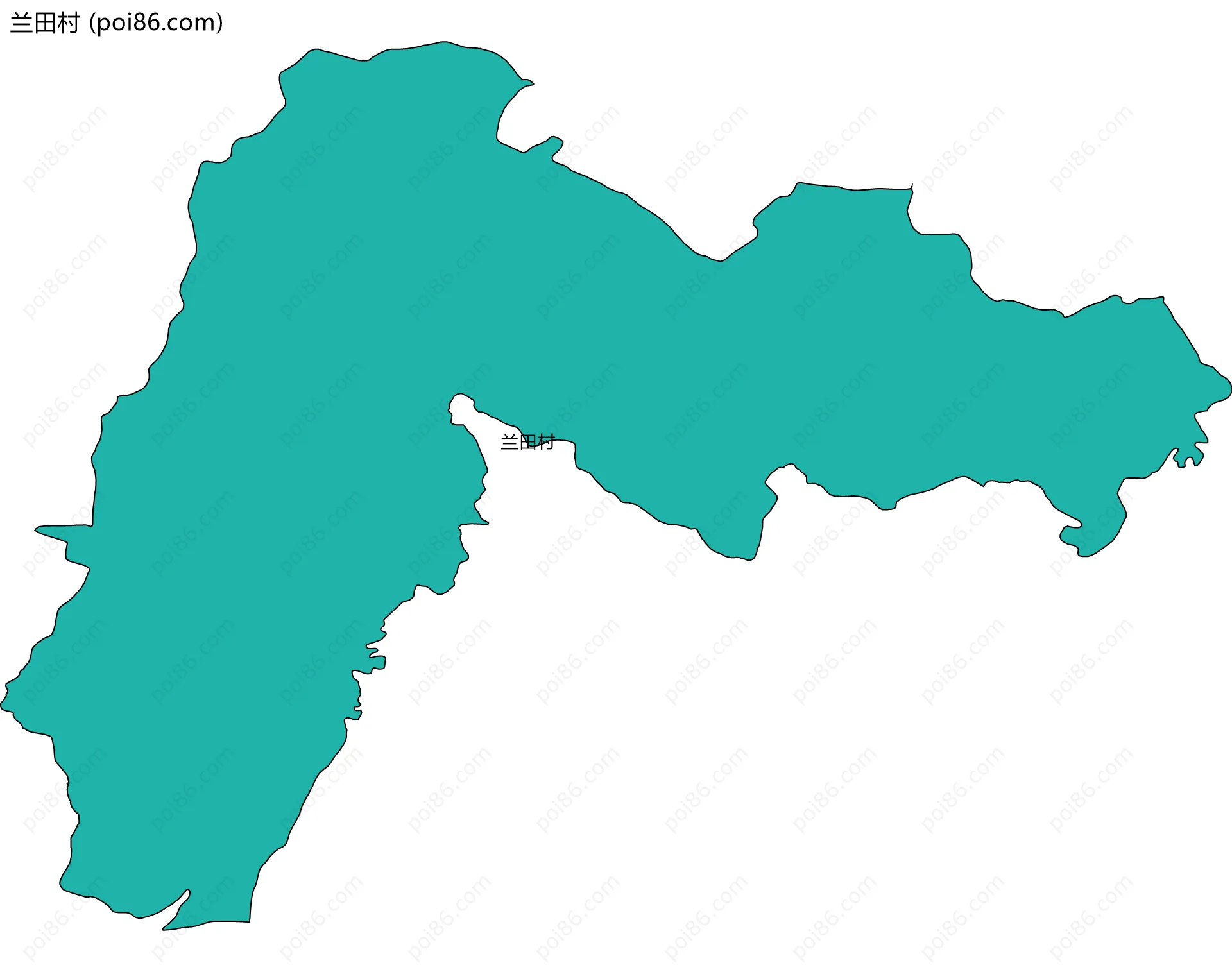 兰田村边界地图