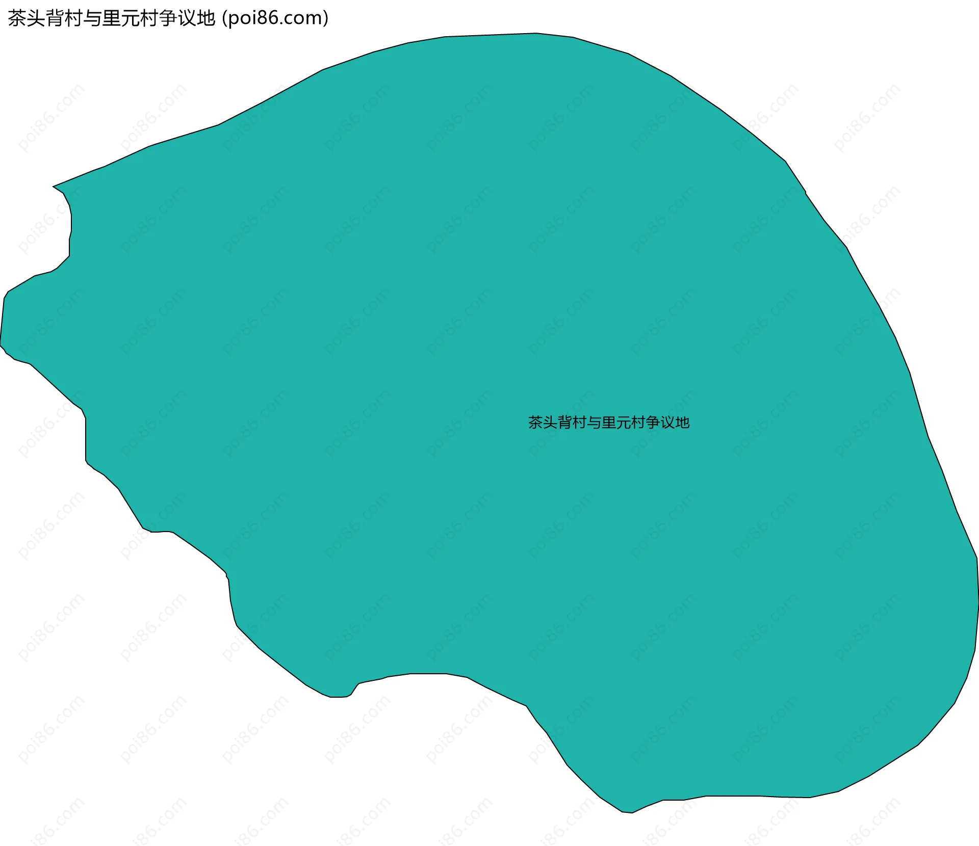 茶头背村与里元村争议地边界地图