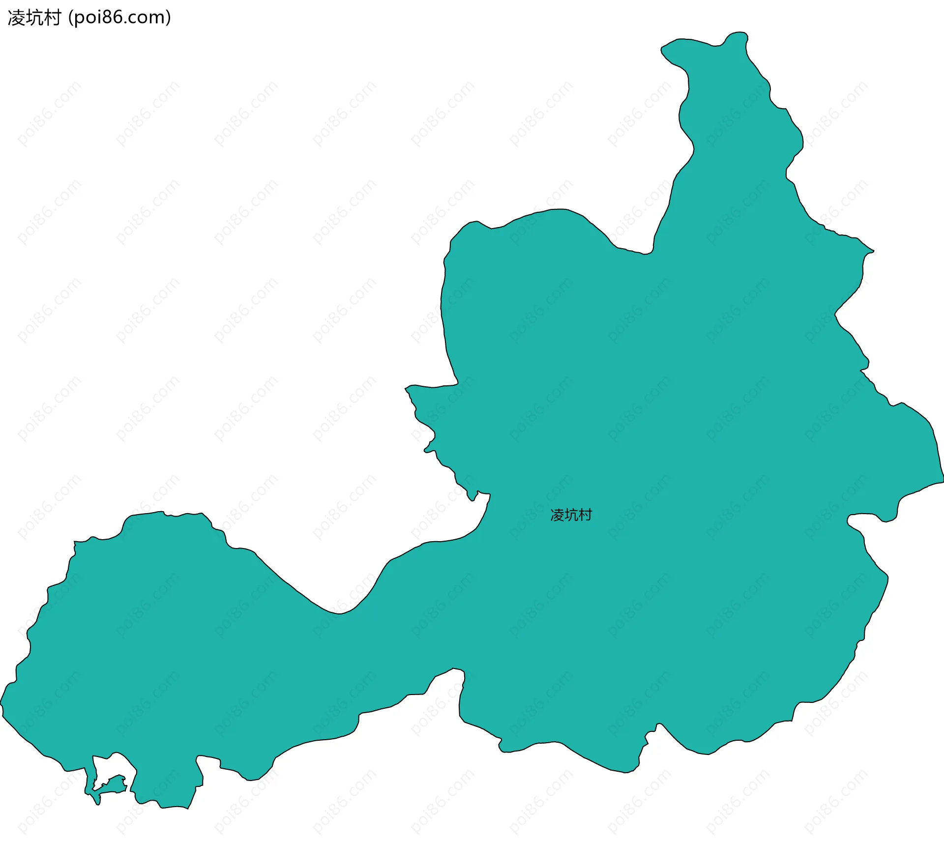 凌坑村边界地图