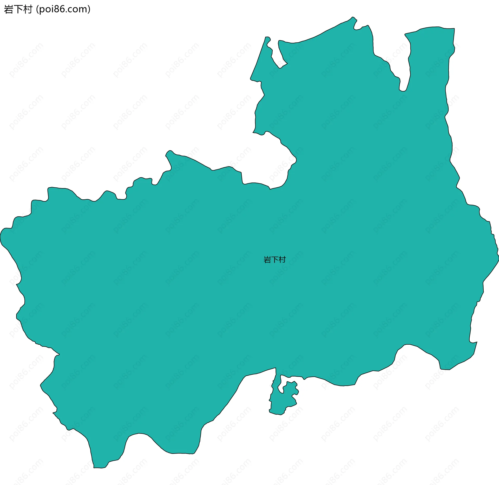 岩下村边界地图