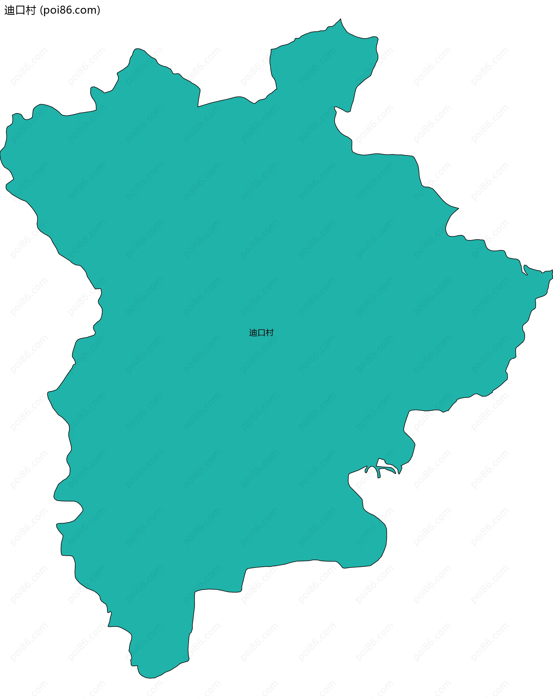 迪口村边界地图