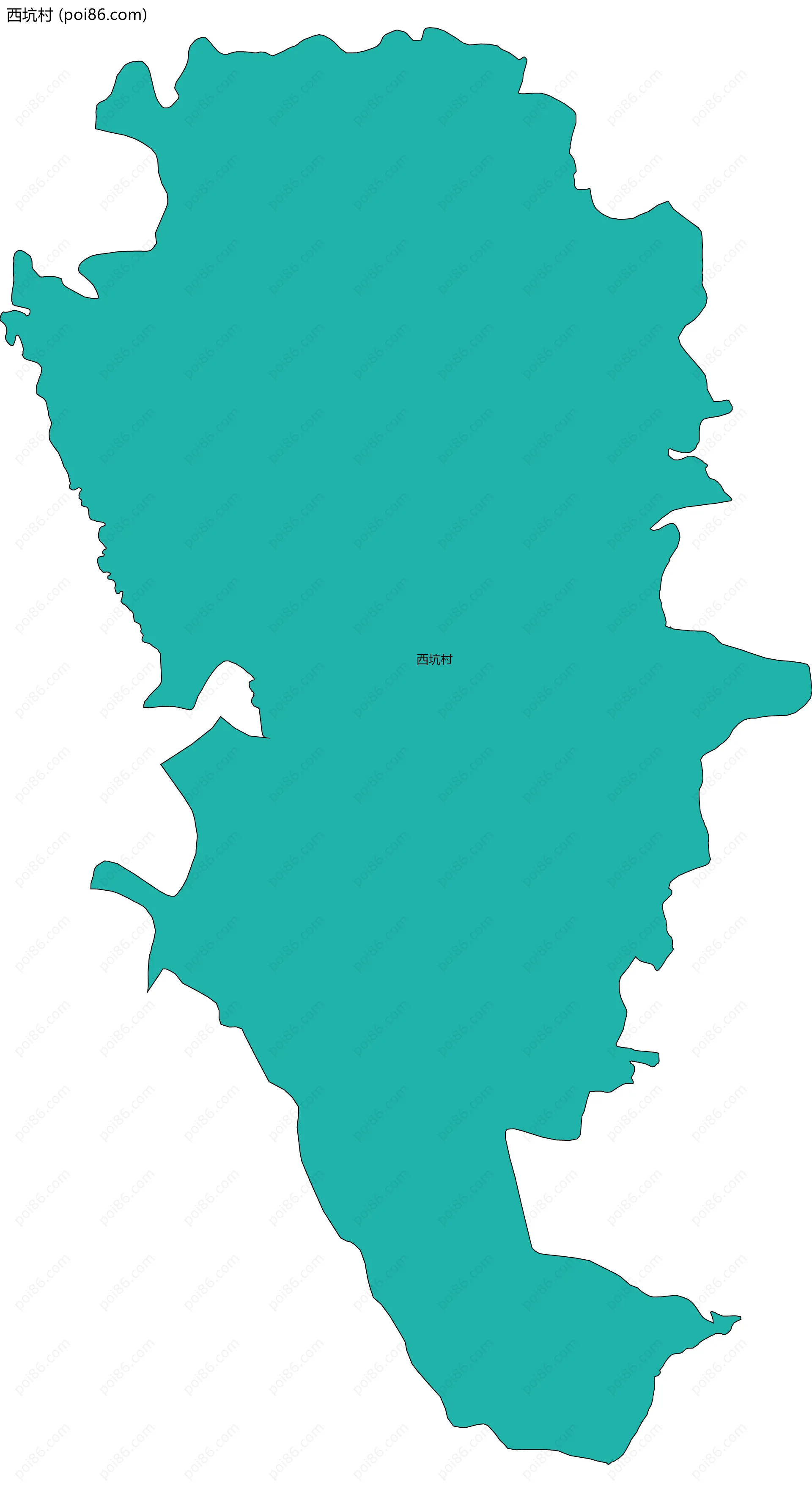 西坑村边界地图