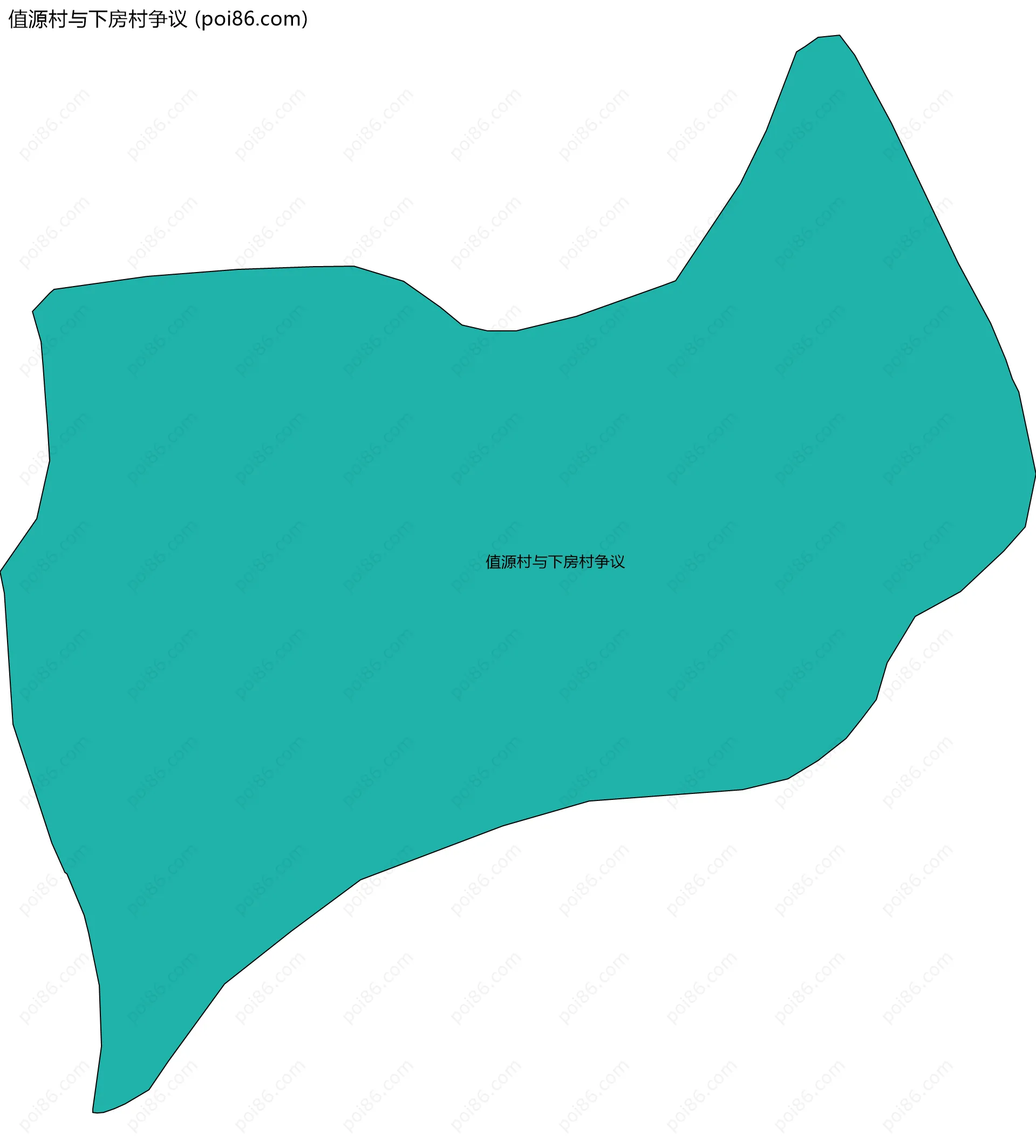值源村与下房村争议边界地图