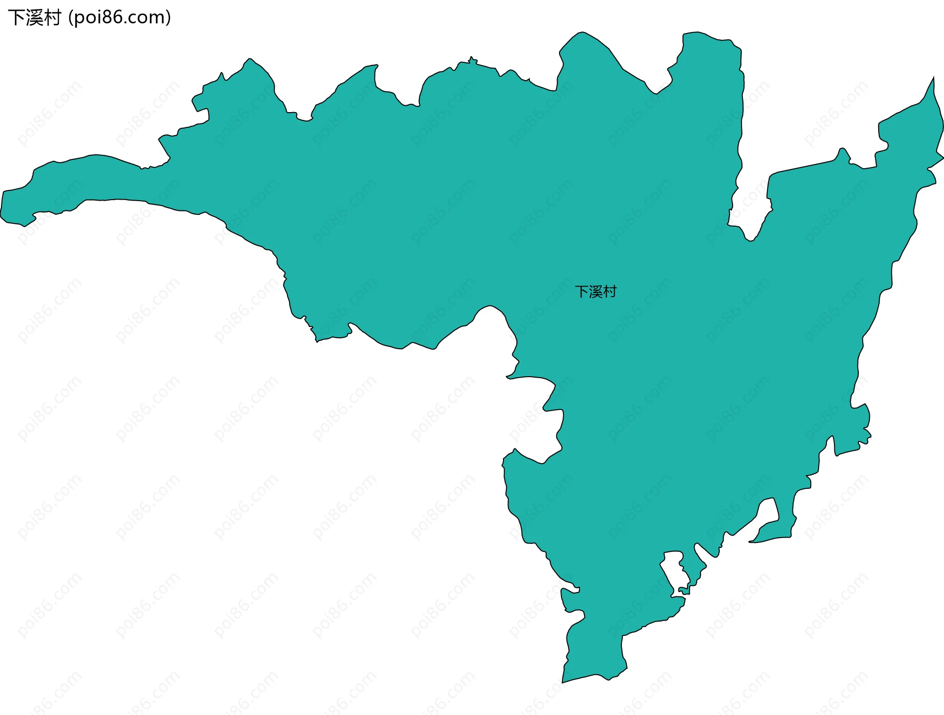 下溪村边界地图