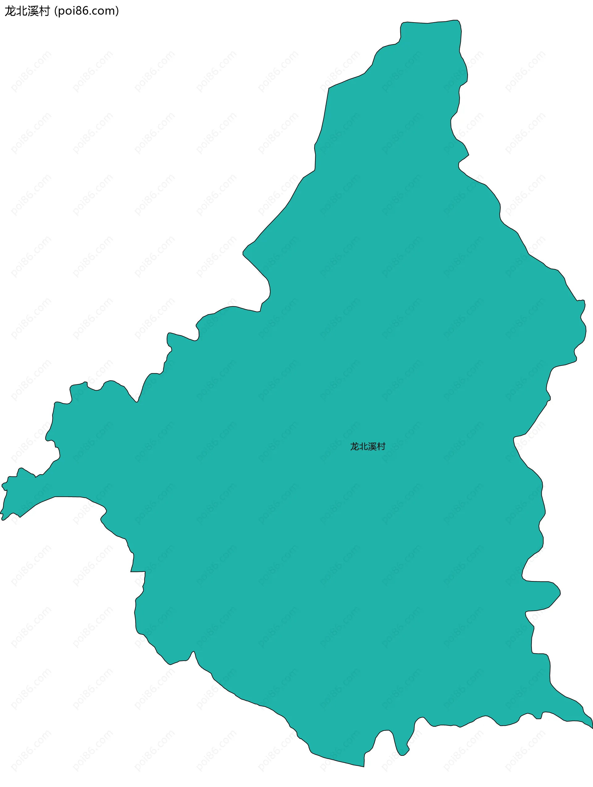 龙北溪村边界地图