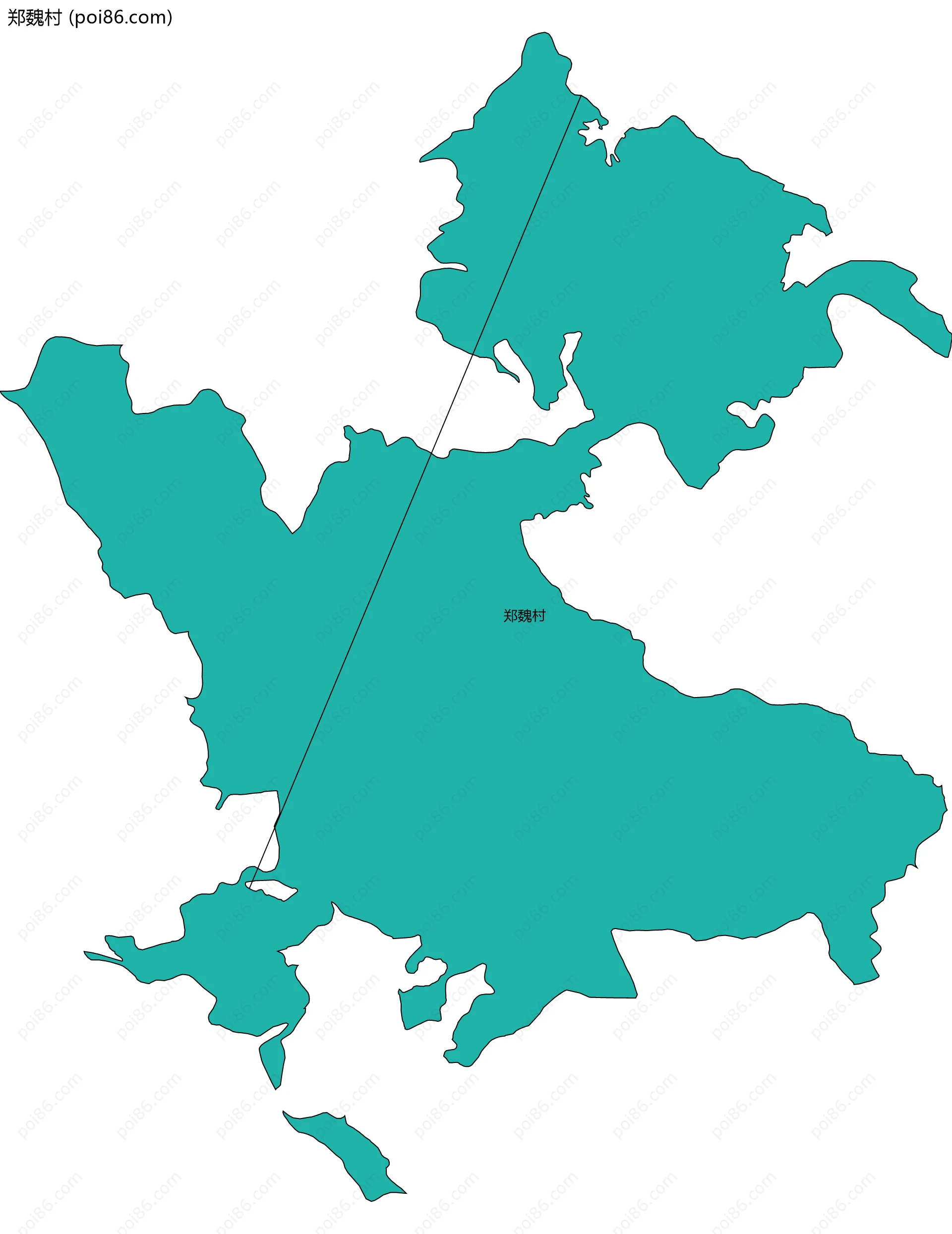 郑魏村边界地图