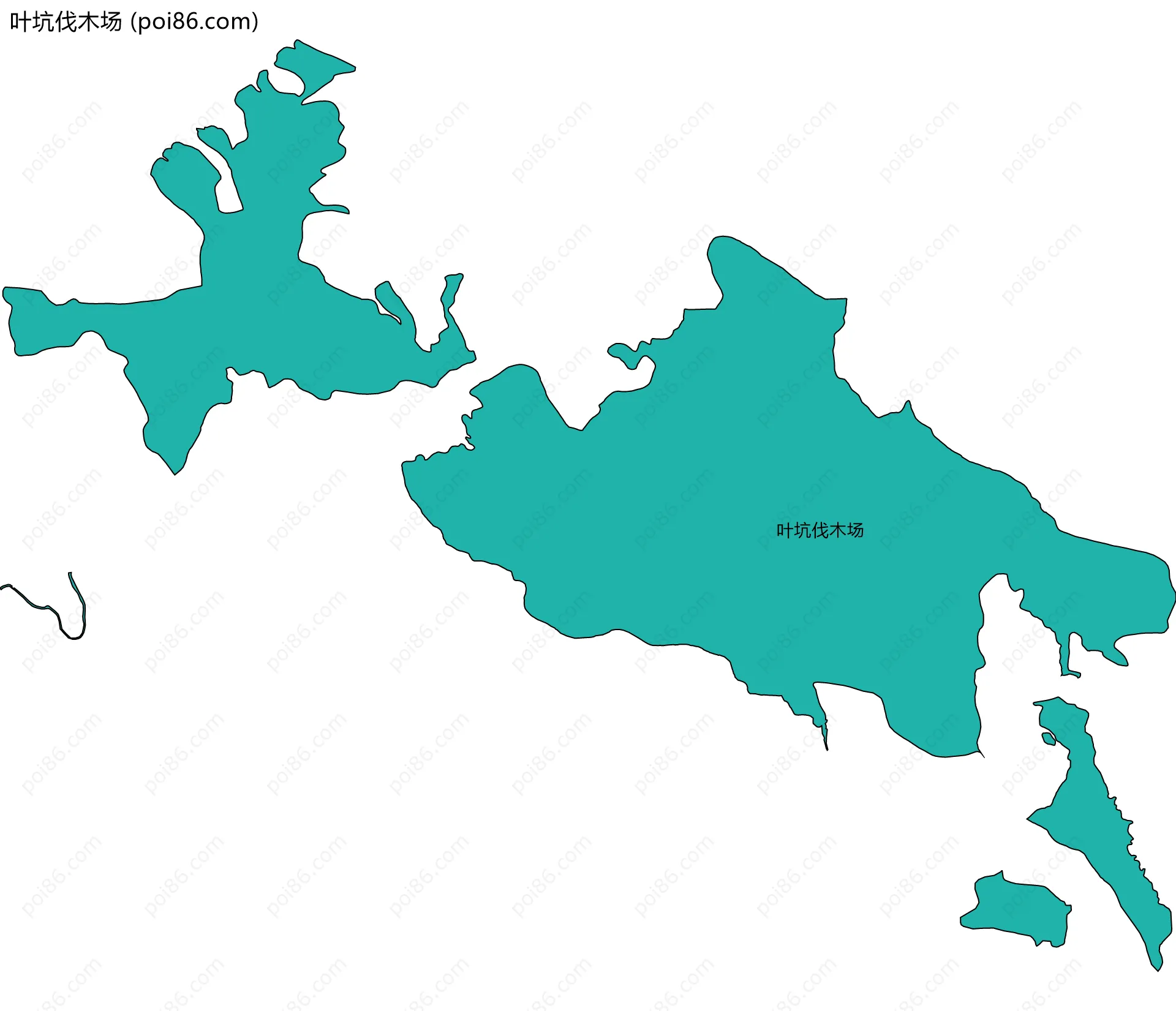 叶坑伐木场边界地图