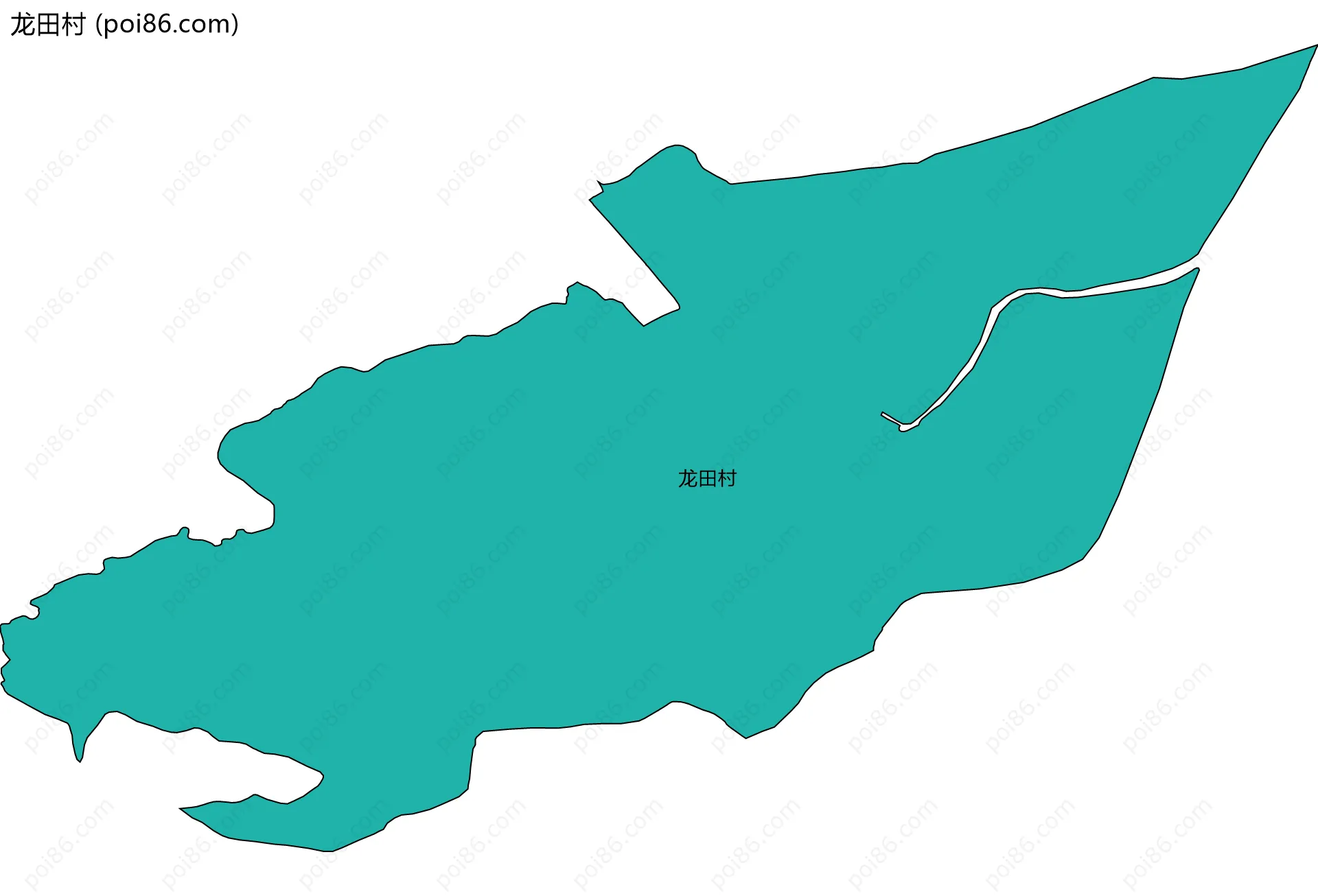 龙田村边界地图