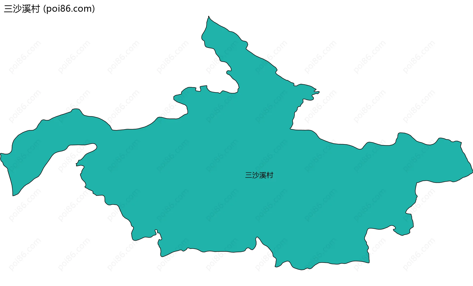 三沙溪村边界地图