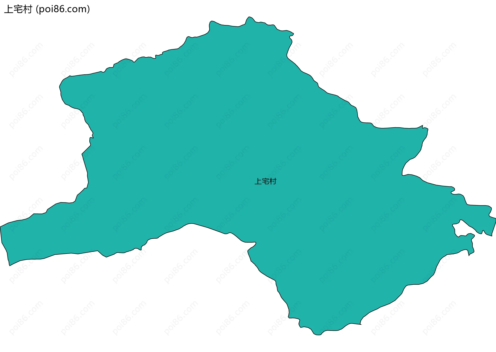 上宅村边界地图