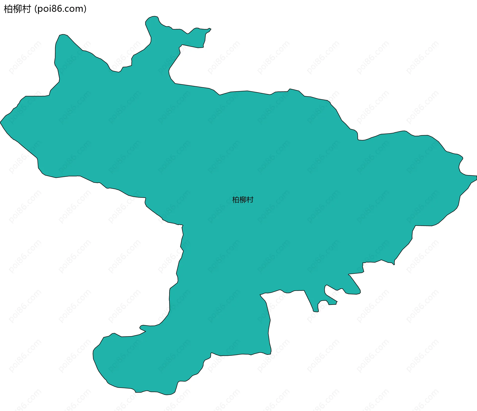 柏柳村边界地图