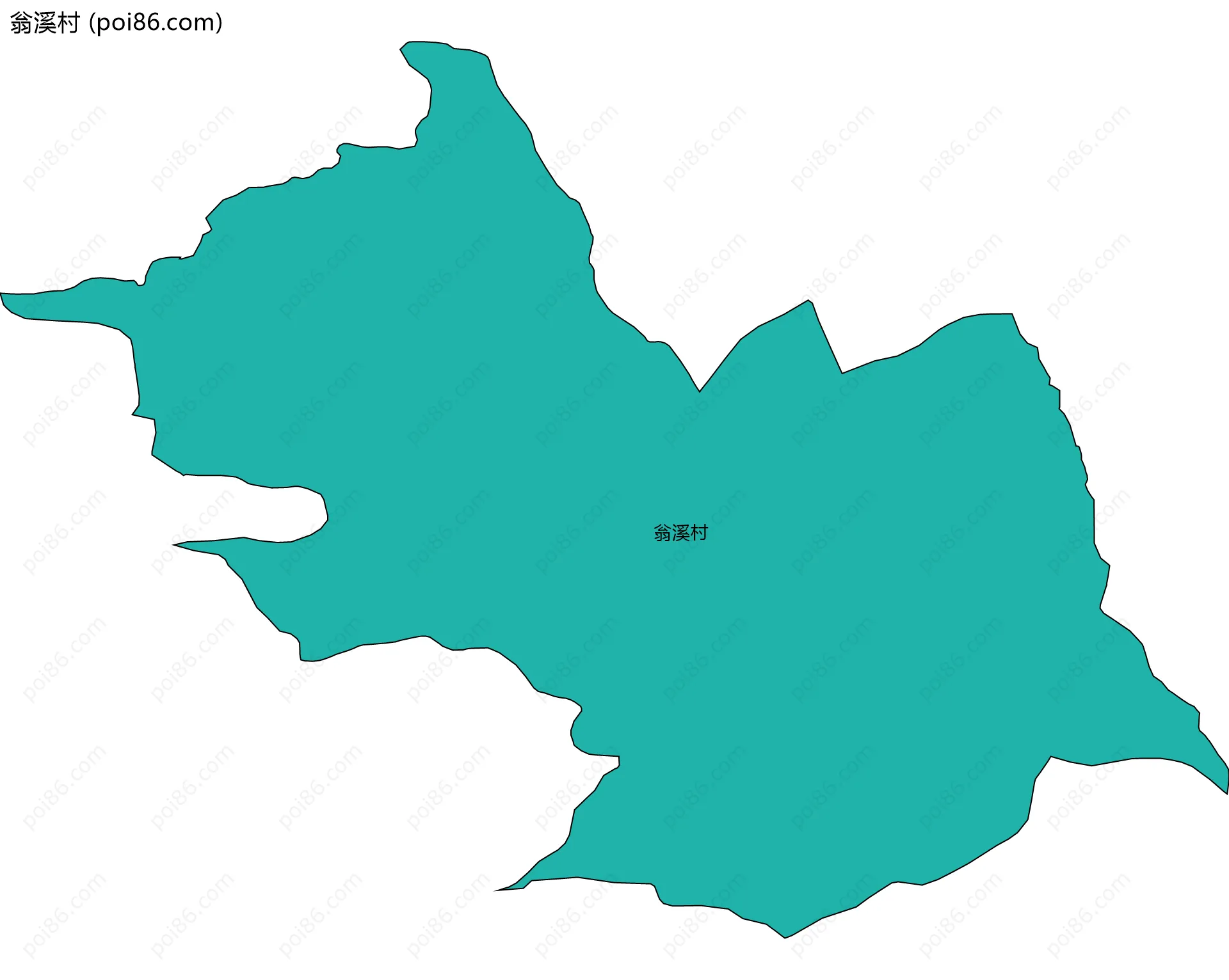 翁溪村边界地图