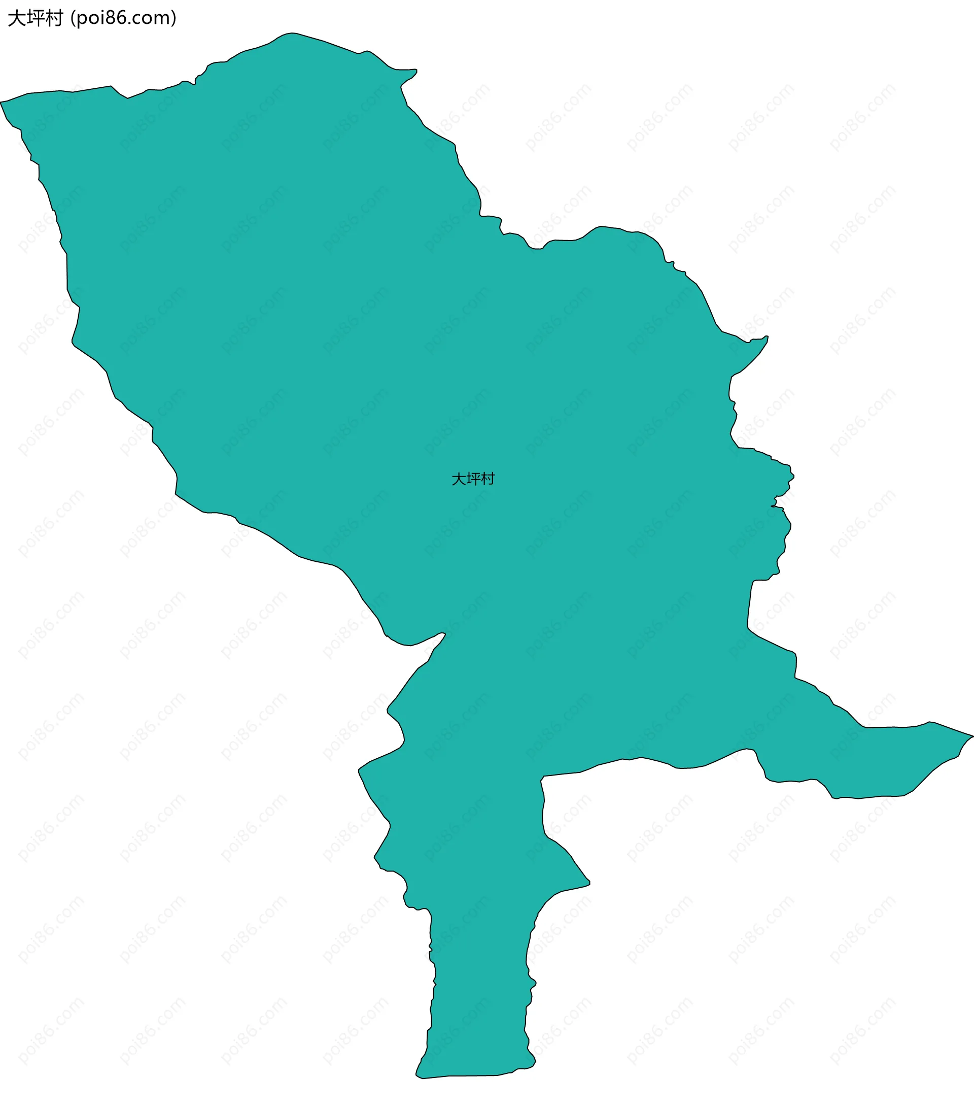 大坪村边界地图