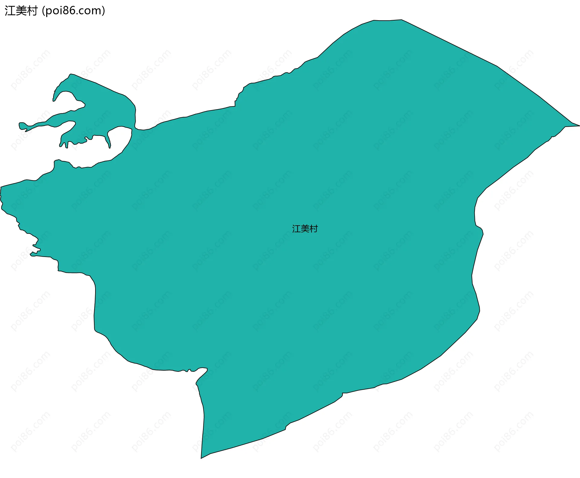 江美村边界地图