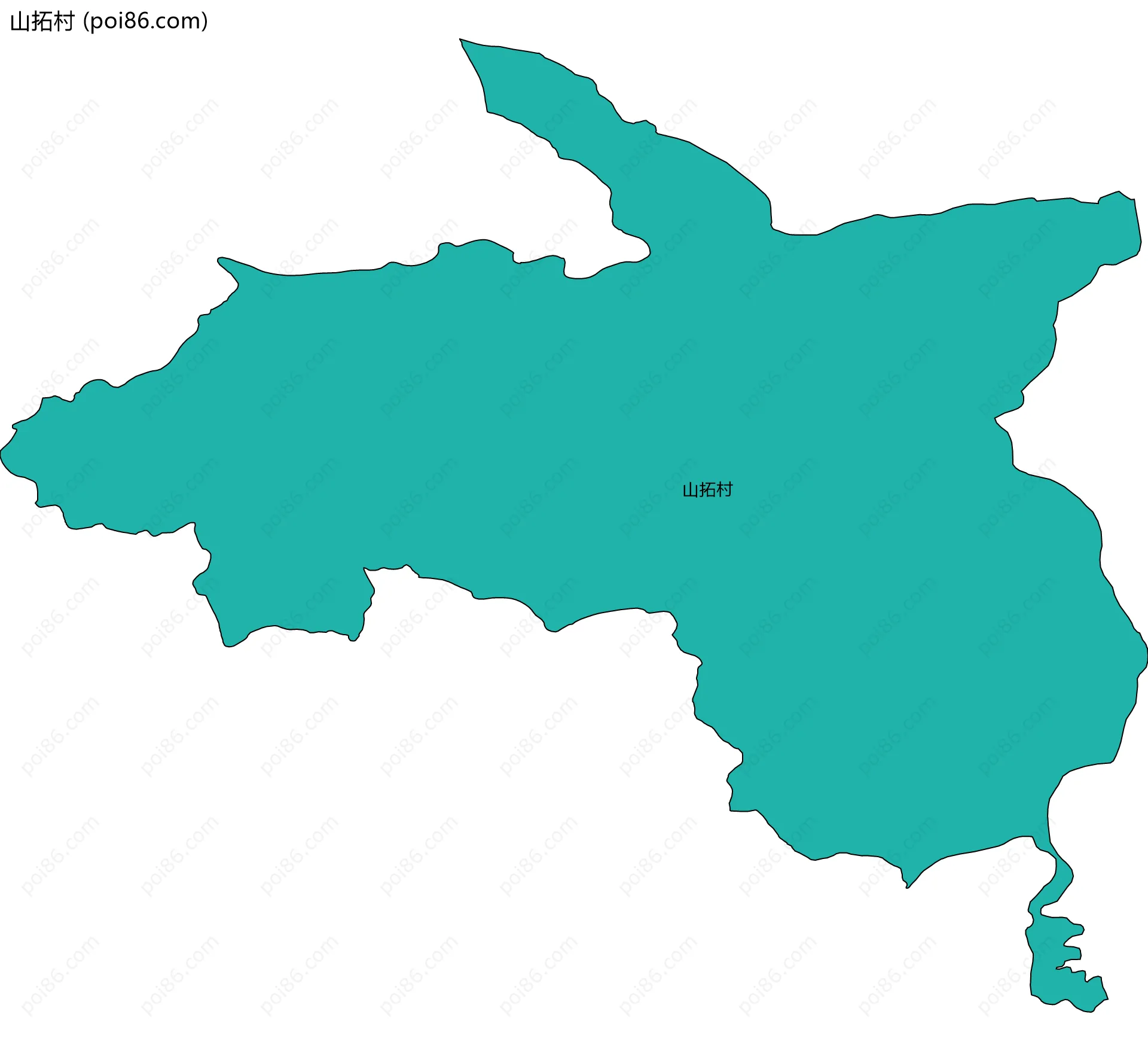 山拓村边界地图