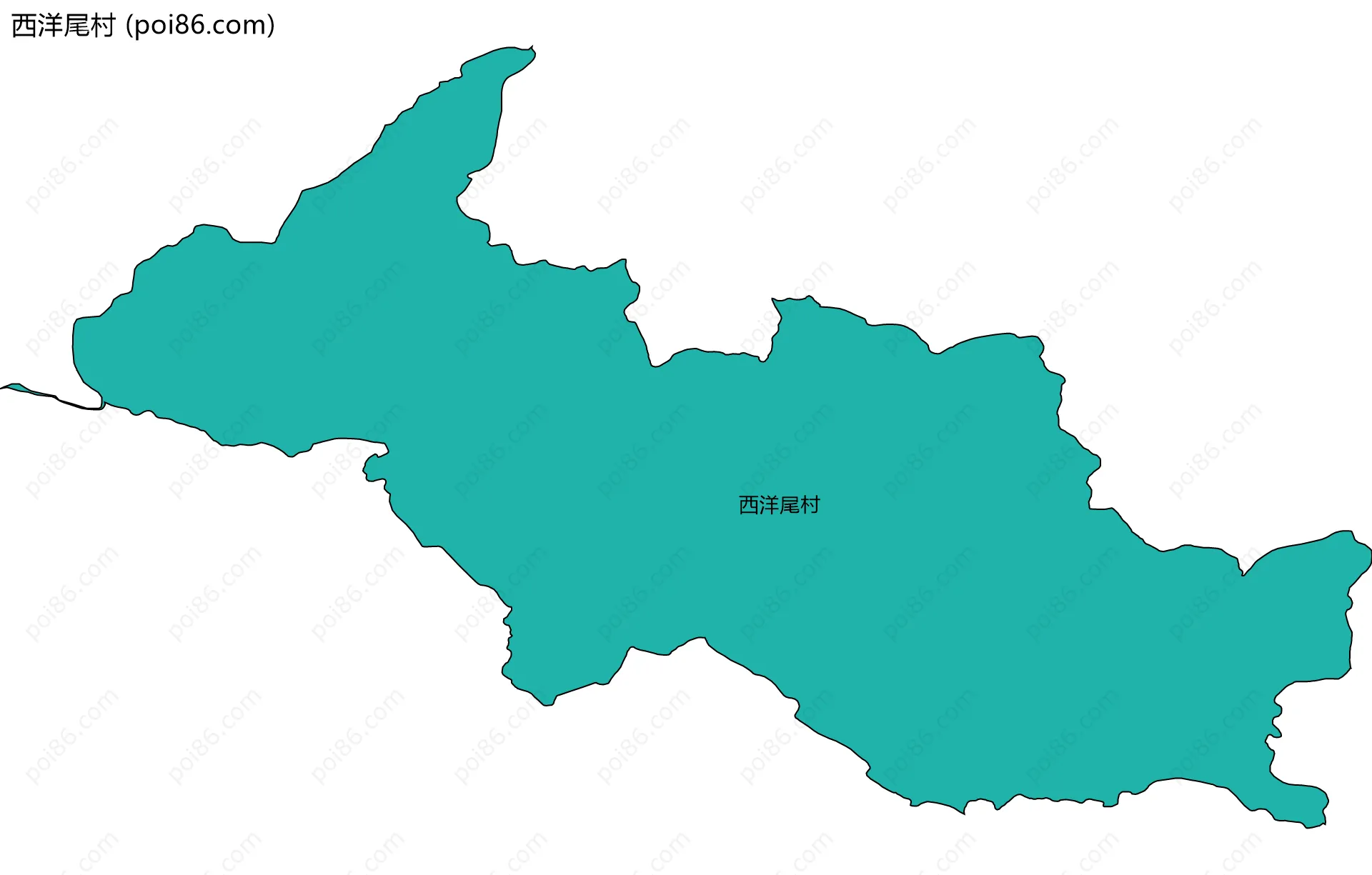 西洋尾村边界地图